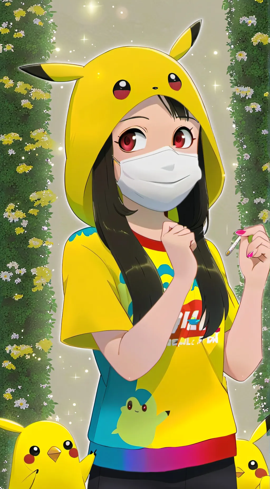 ai character: Me! And rebbeca.  background