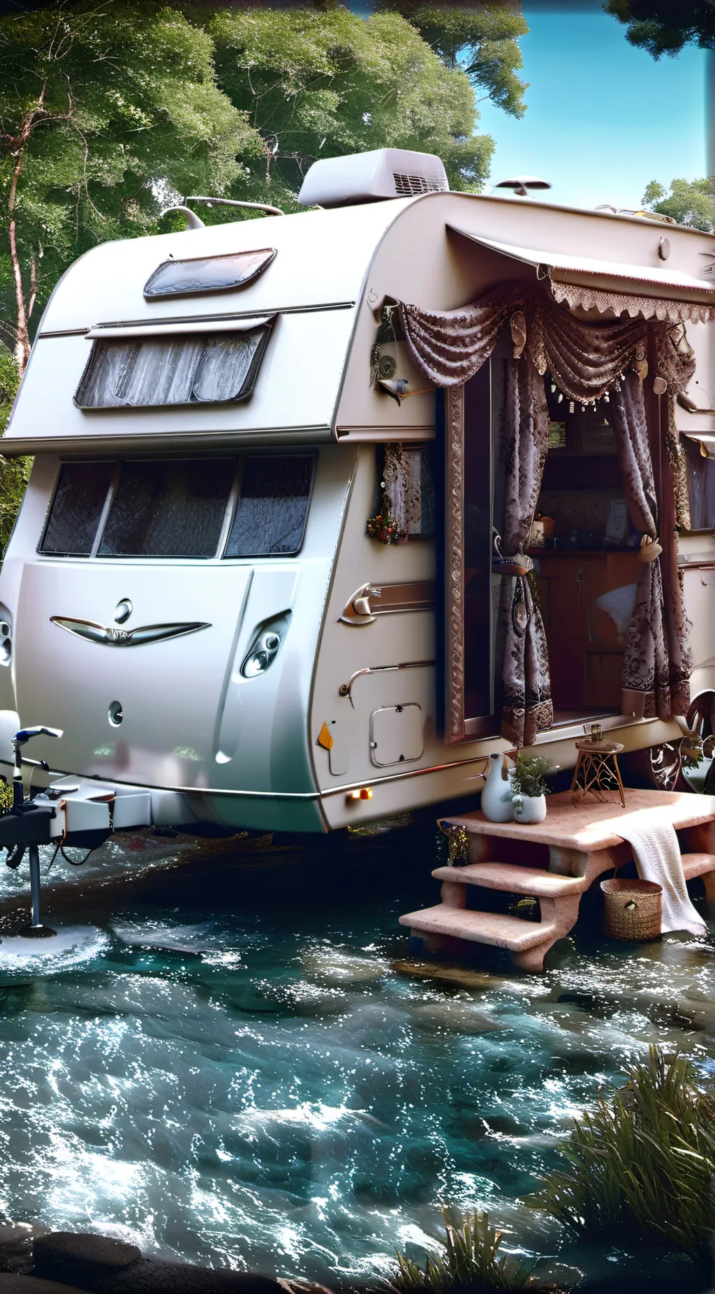 ai character: caravan background