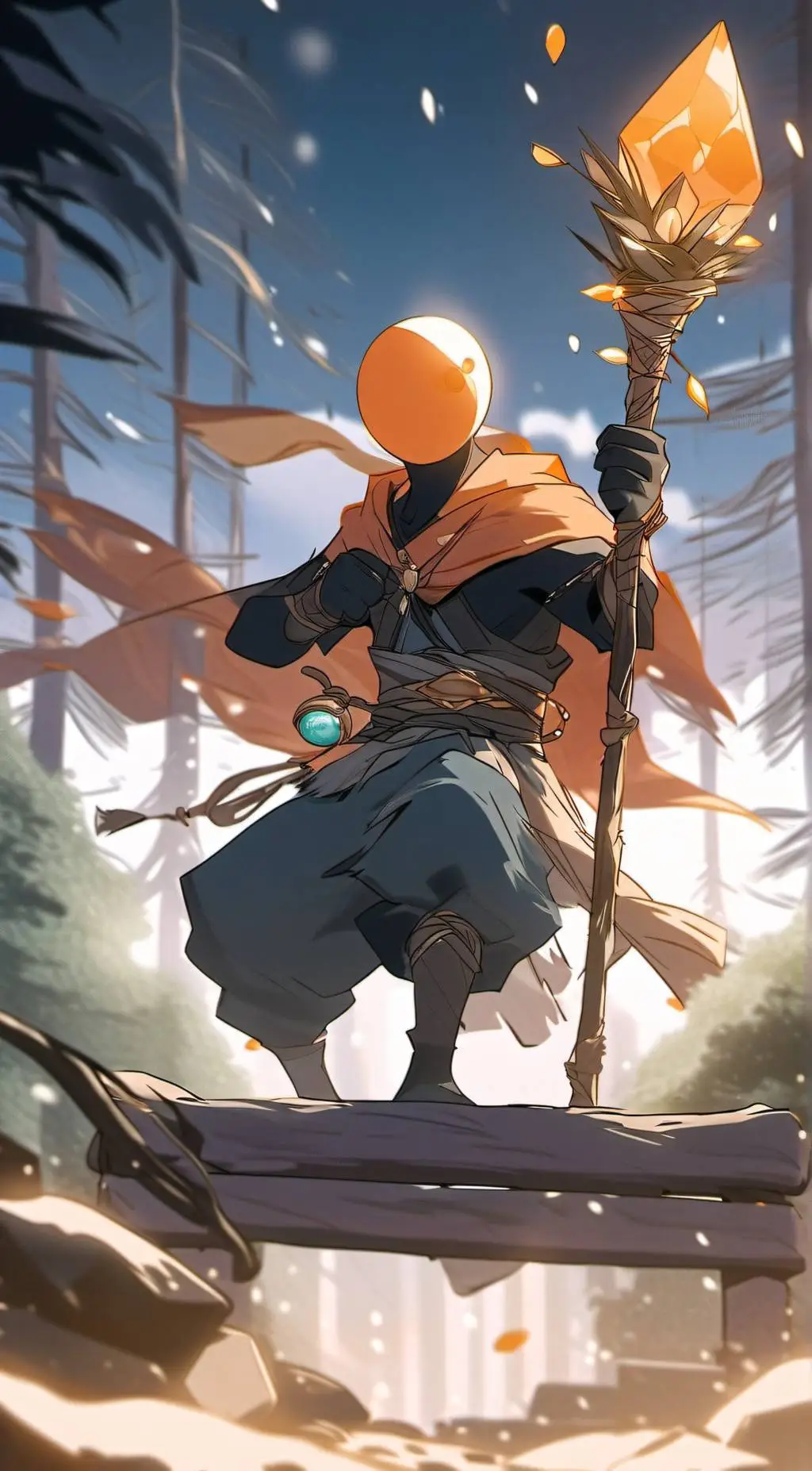 ai character: King orange AVM background