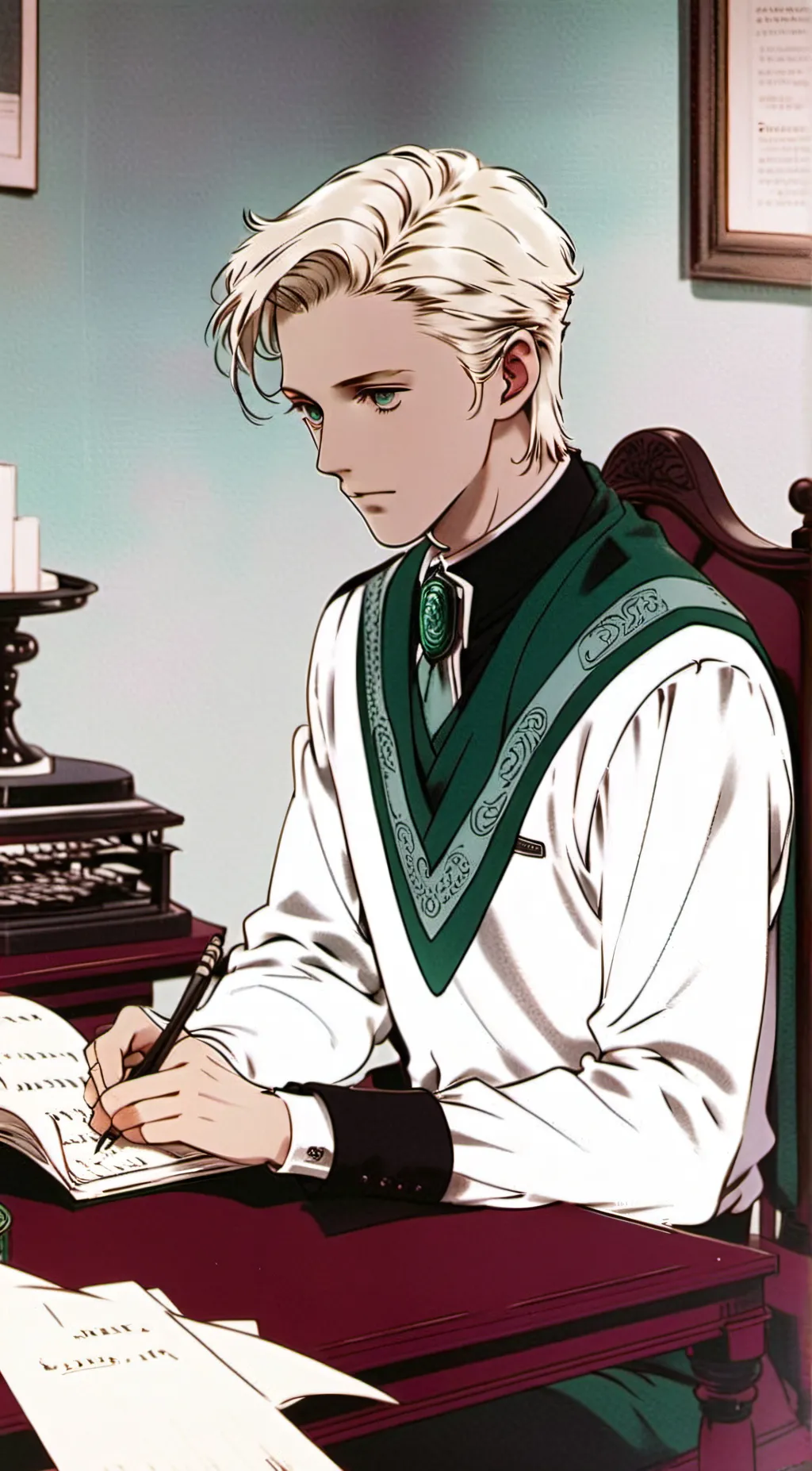 ai character: Draco Malfoy  background