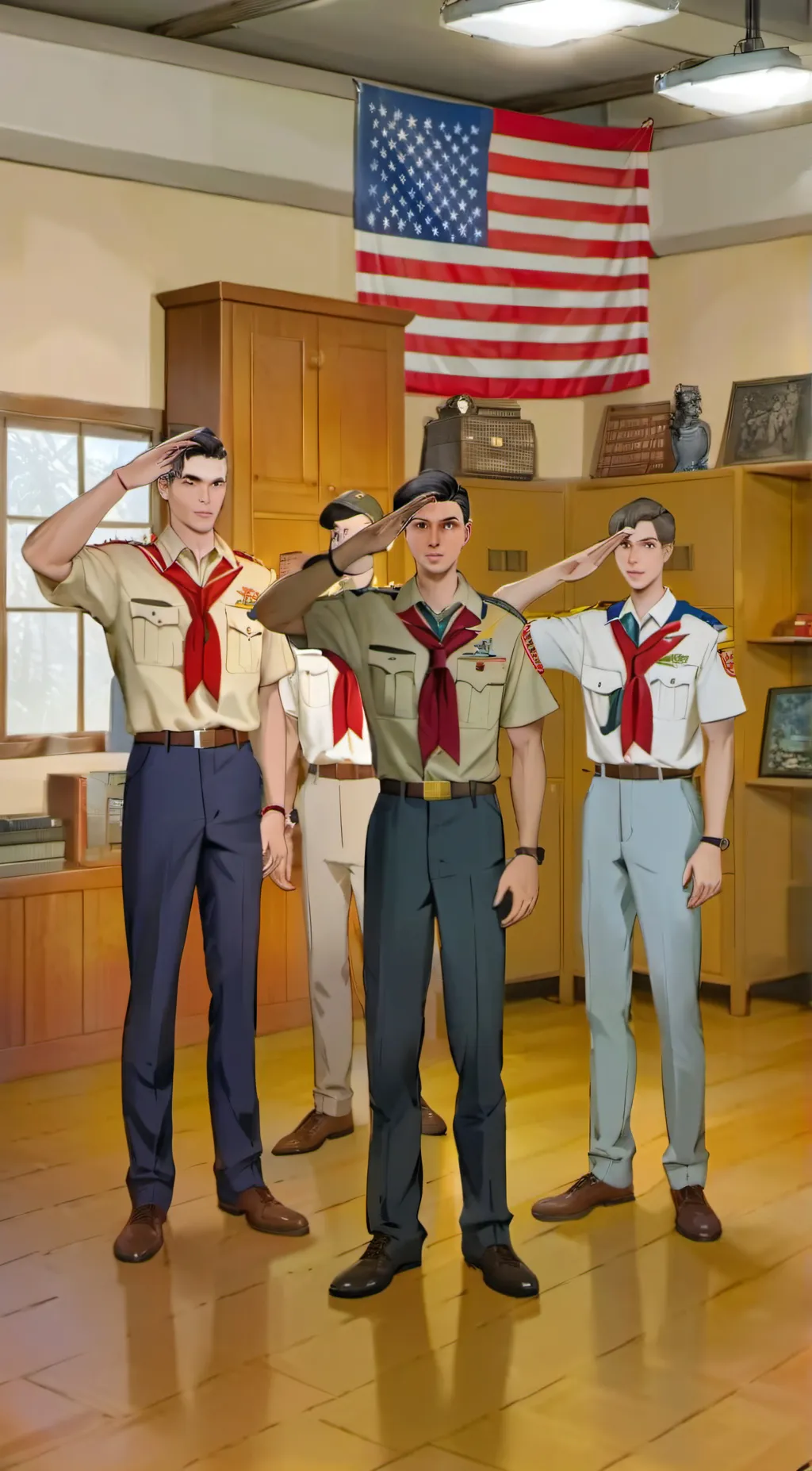 ai character: troop 405 background