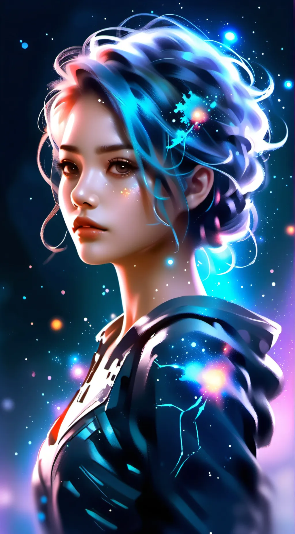 ai character: Luna background