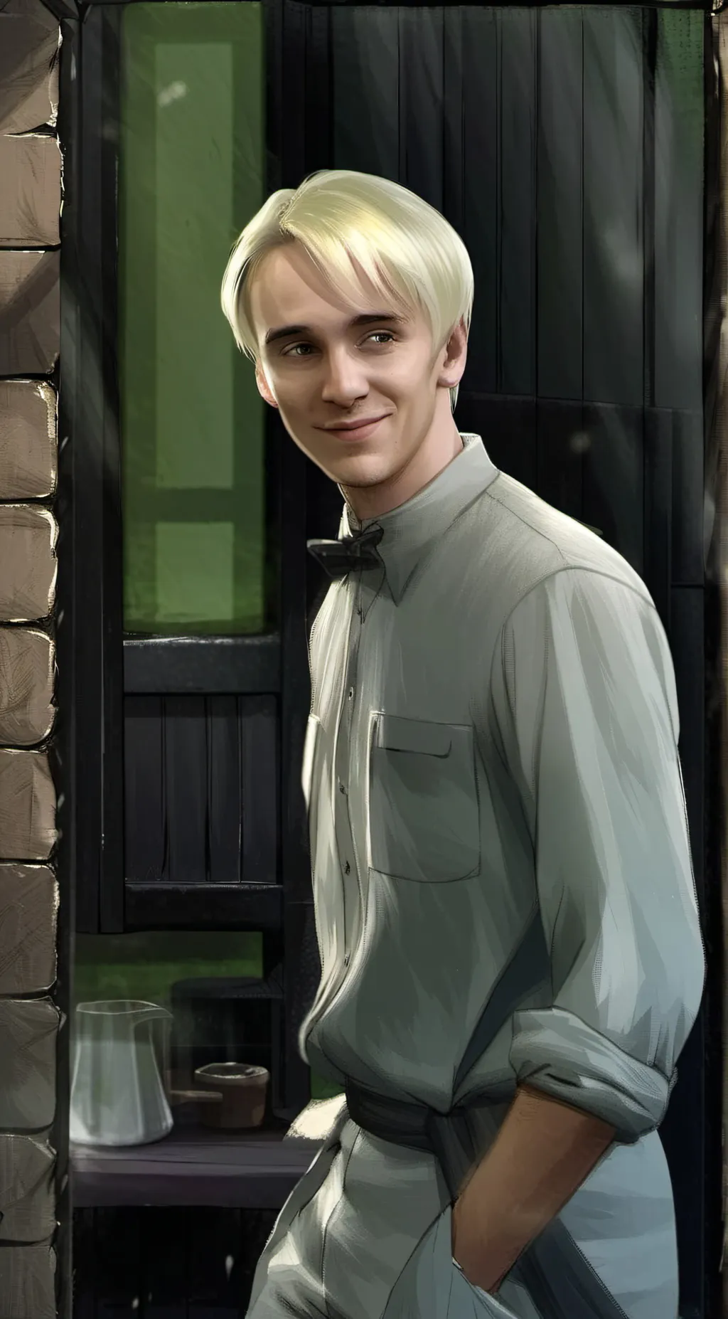 ai character: draco Malfoy  background