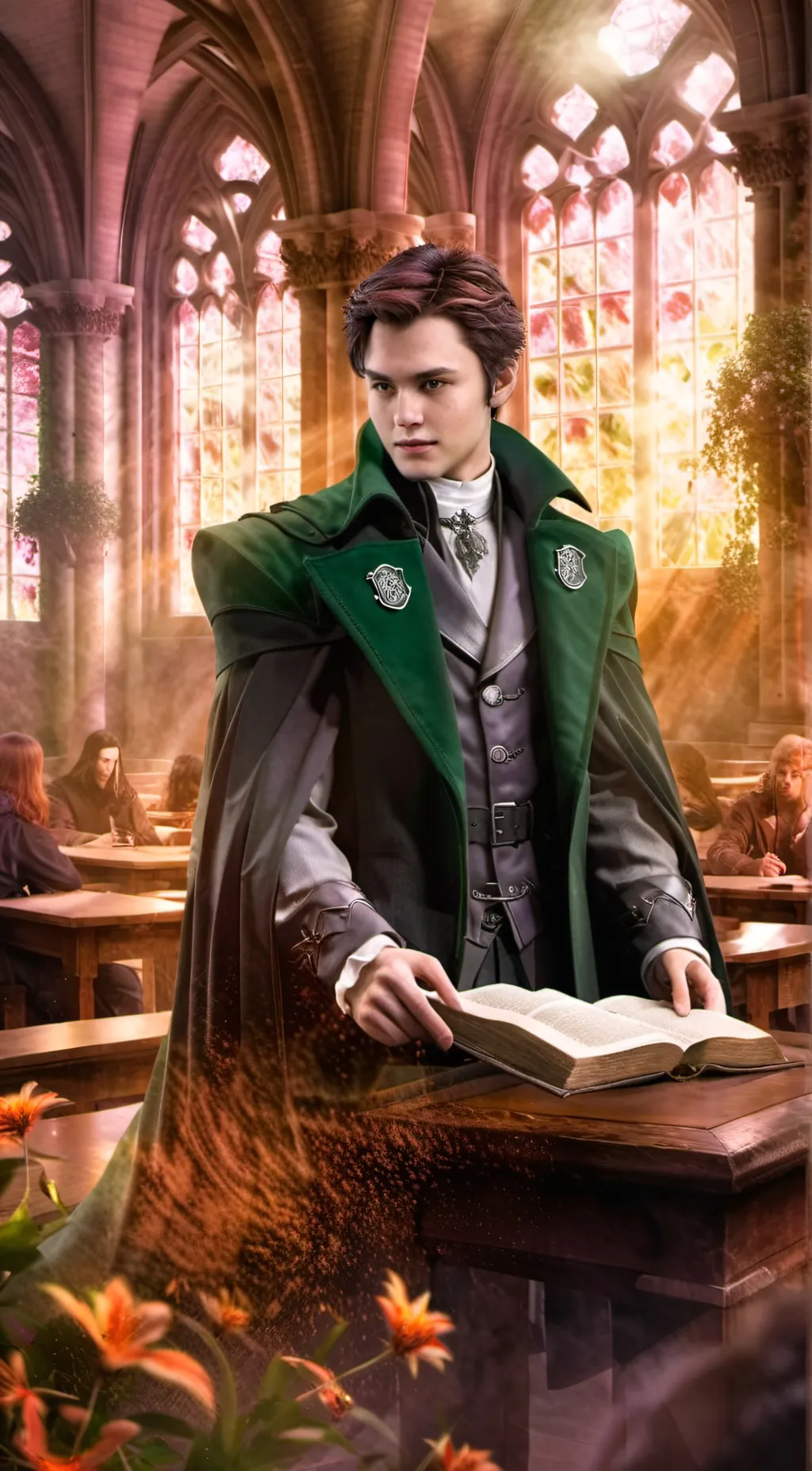 ai character: Mattheo riddle background