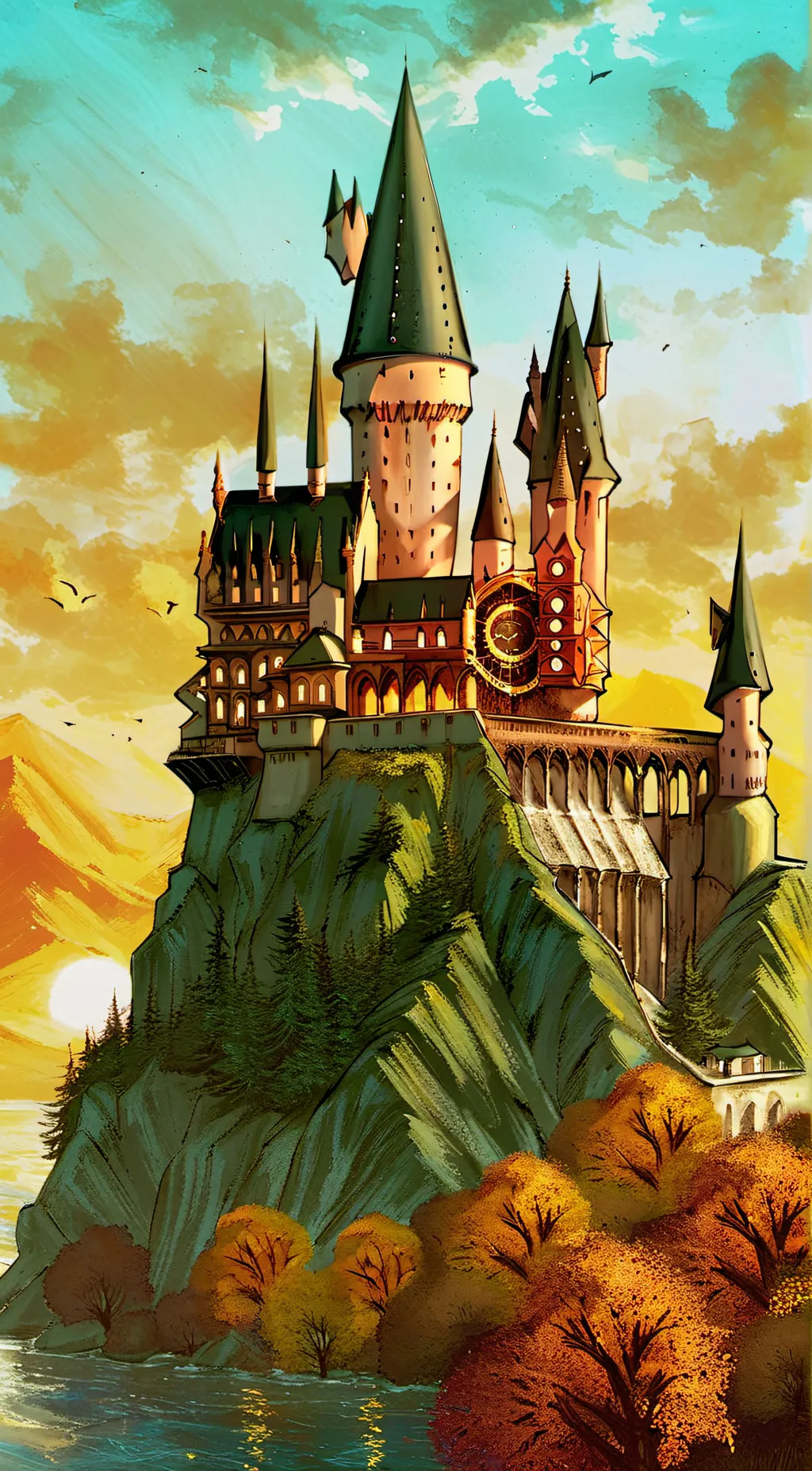 ai character: Hogwarts  background