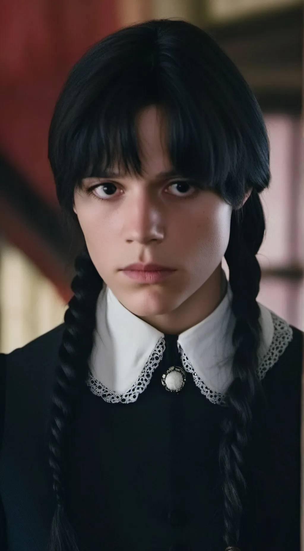 ai character: Wednesday Addams  background