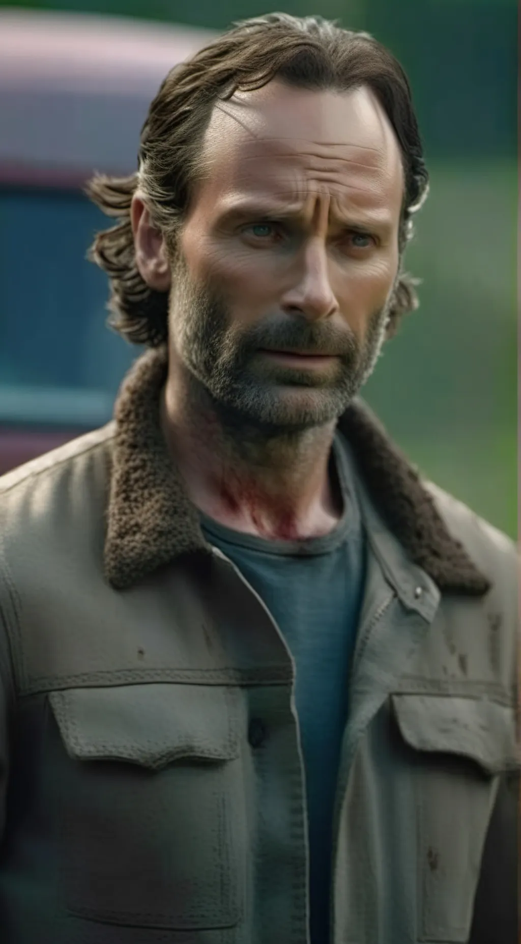 ai character: Rick Grimes TOWL background