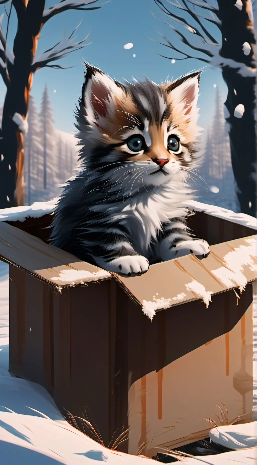 ai character: Homeless kitten background
