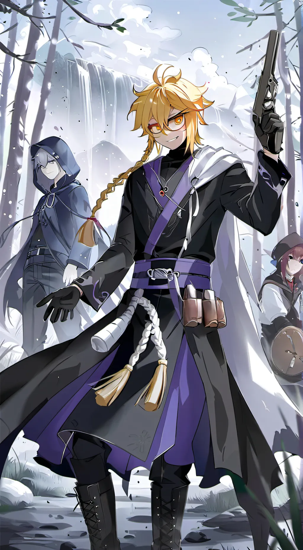 ai character: Flynn, Ari, & Yuki background
