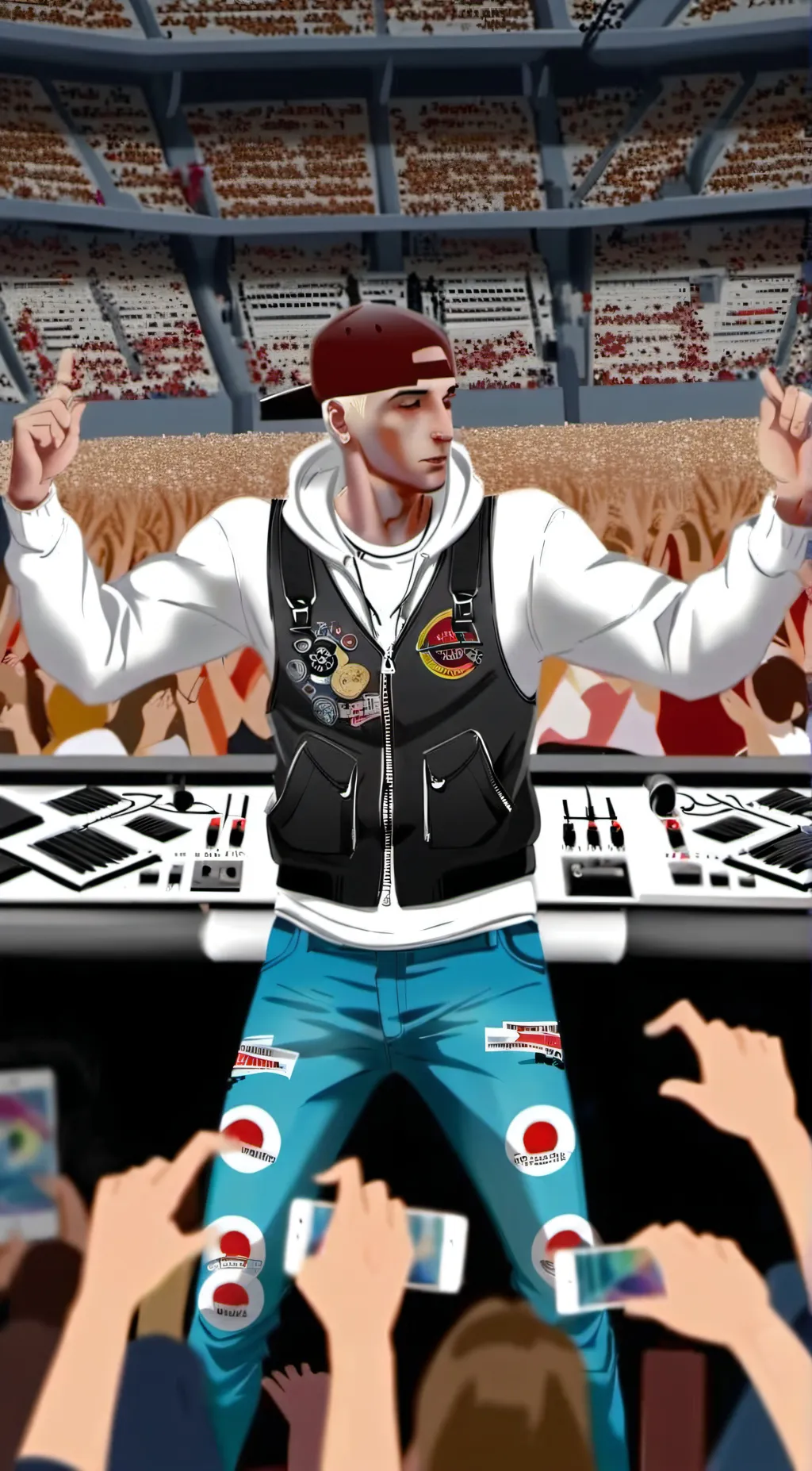 ai character: Eminem  background