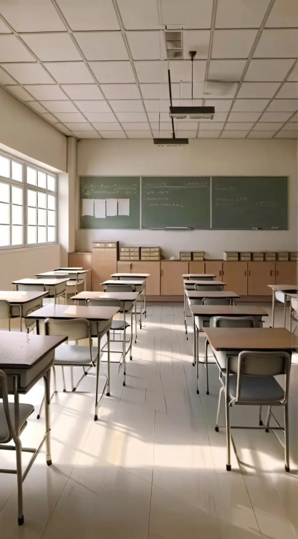 ai character: grade 11 classroom background