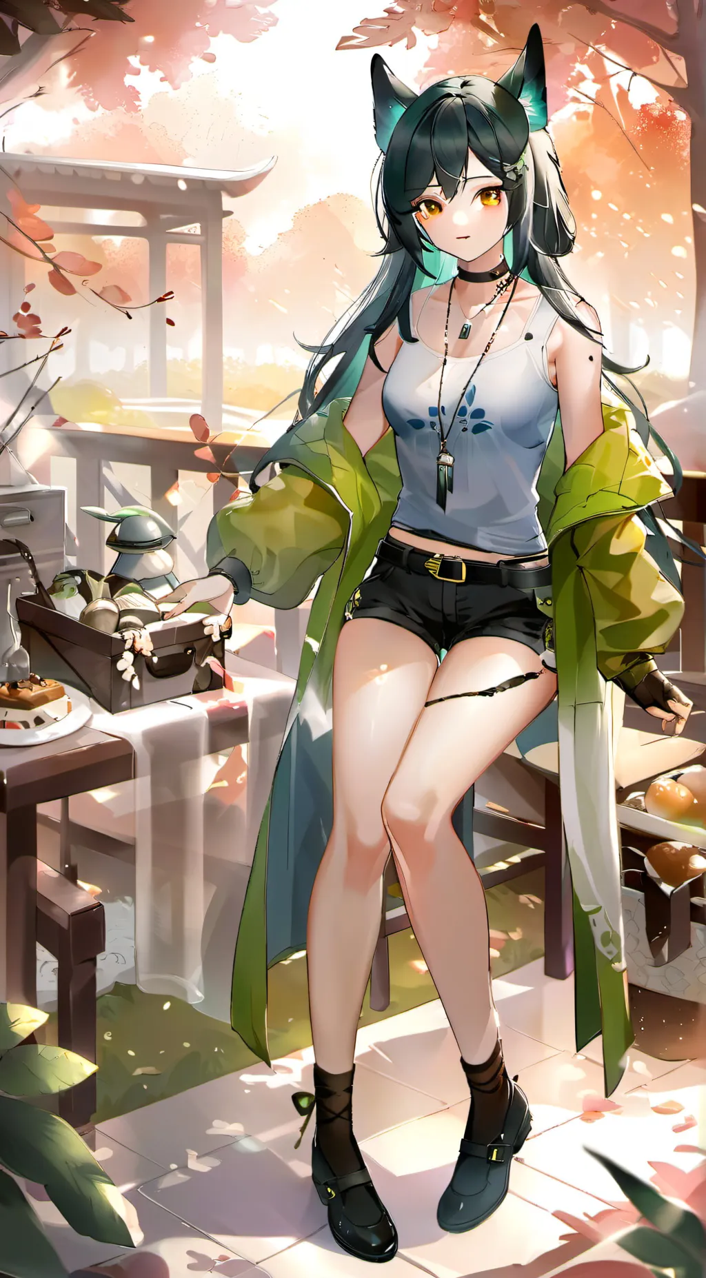 ai character: Unari Rikano  background