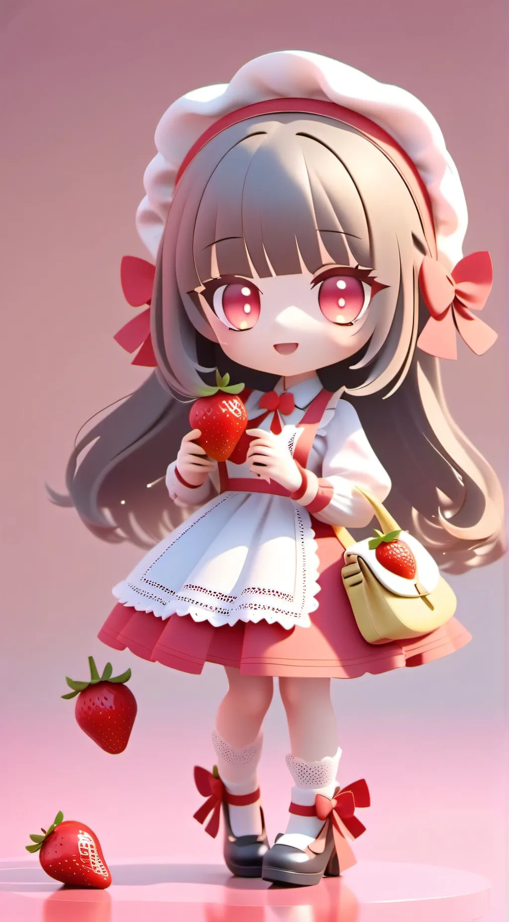 ai character: Strawberry  background