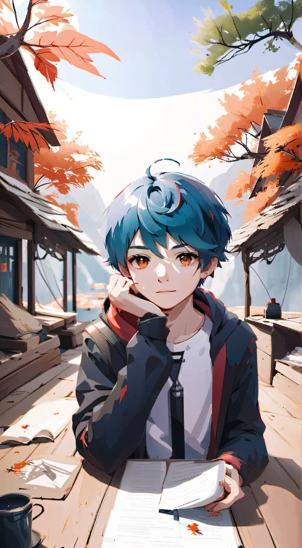 ai character: ein background