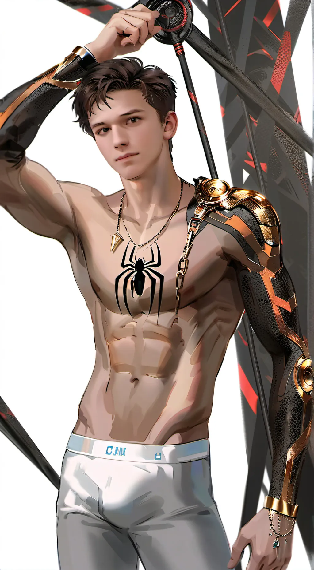 ai character: Tom holland background