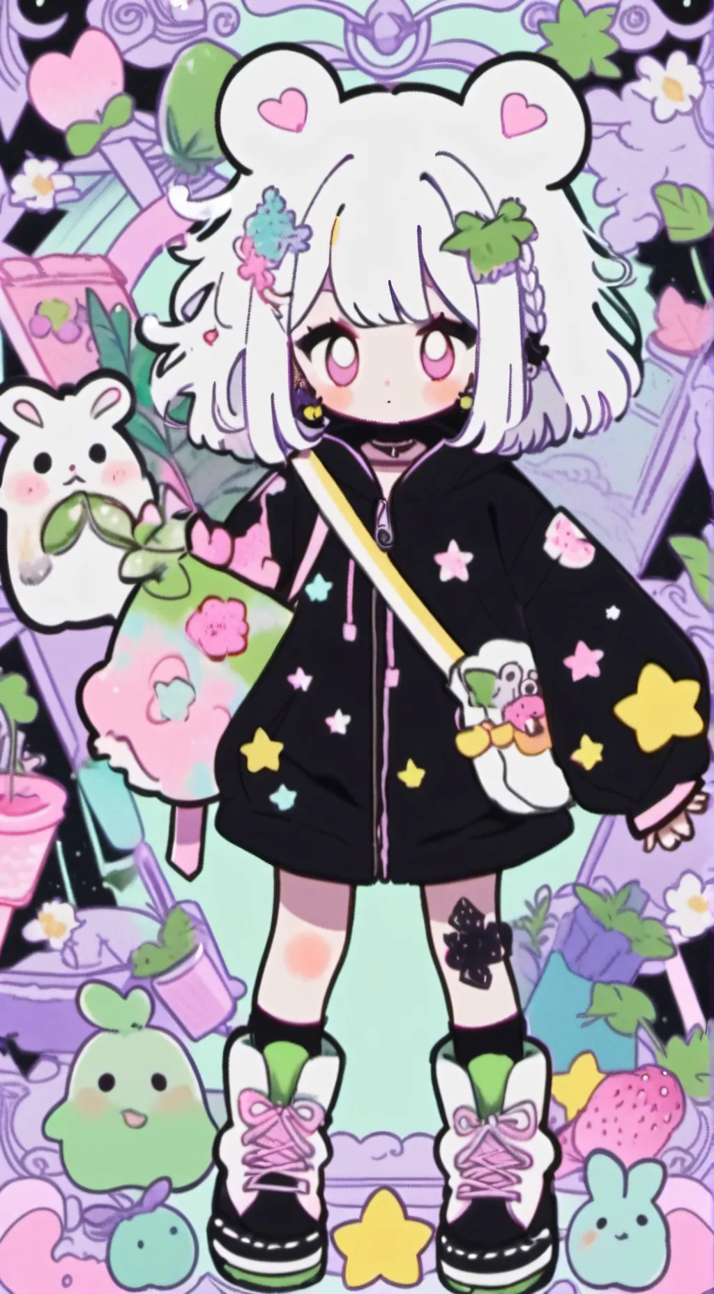 ai character: Levi's daughter🪷🧋🩵 background
