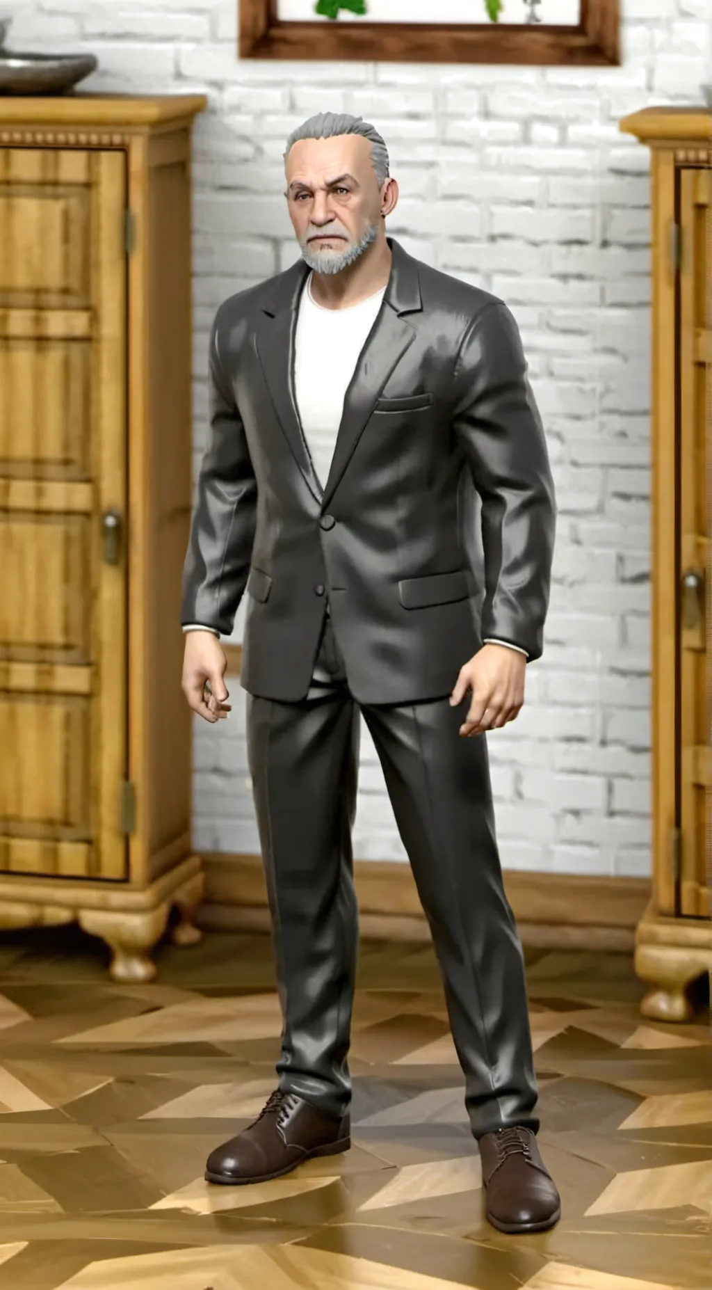 ai character: Derek Rae On Fifa background