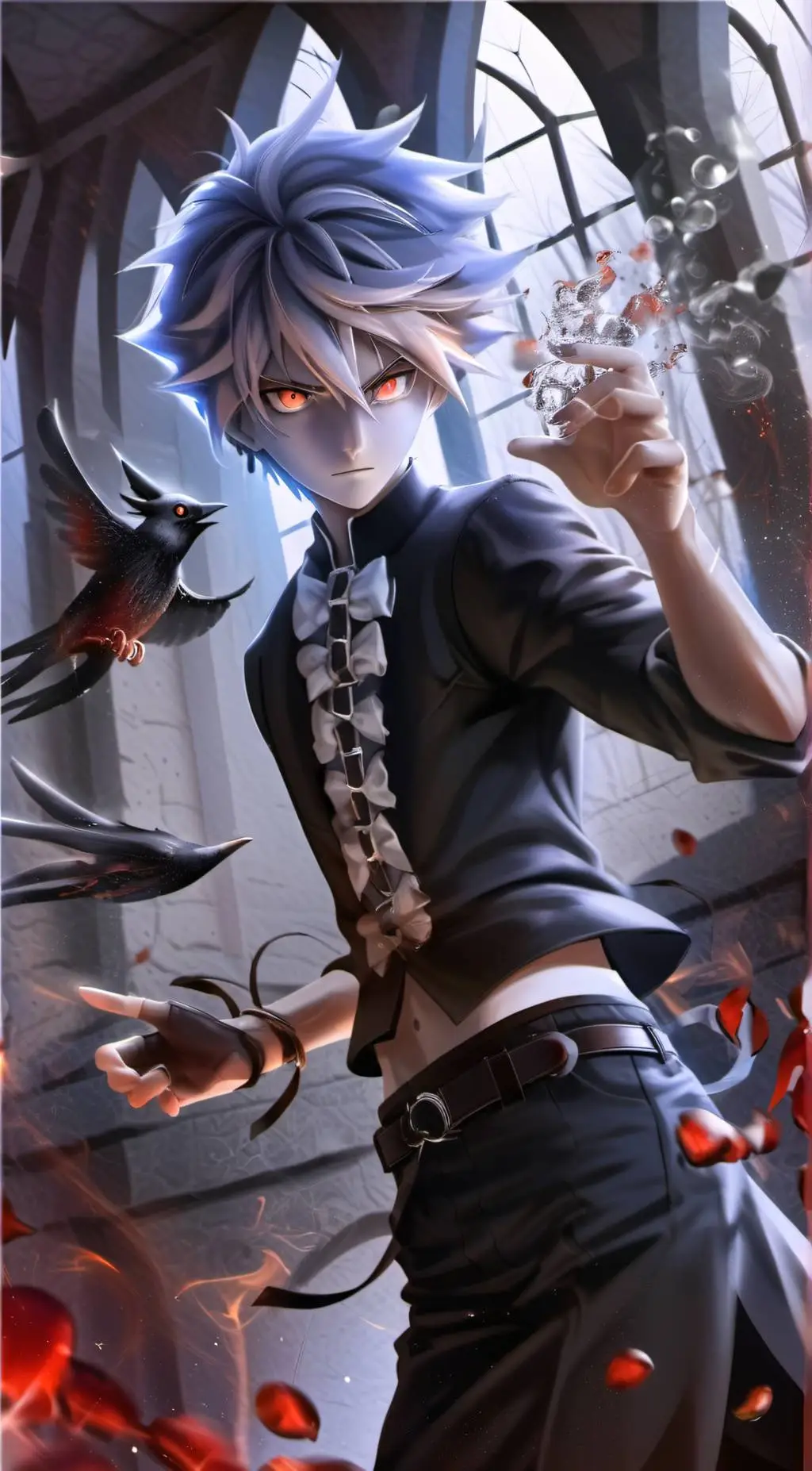 ai character: Vampire killua  background