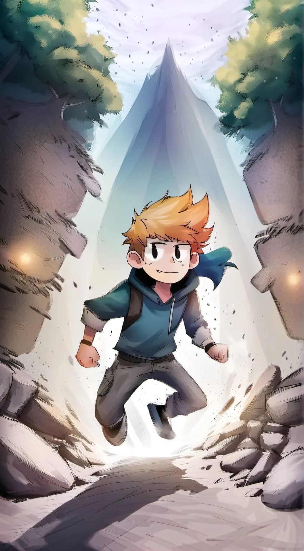 ai character: Tom from eddsworld background