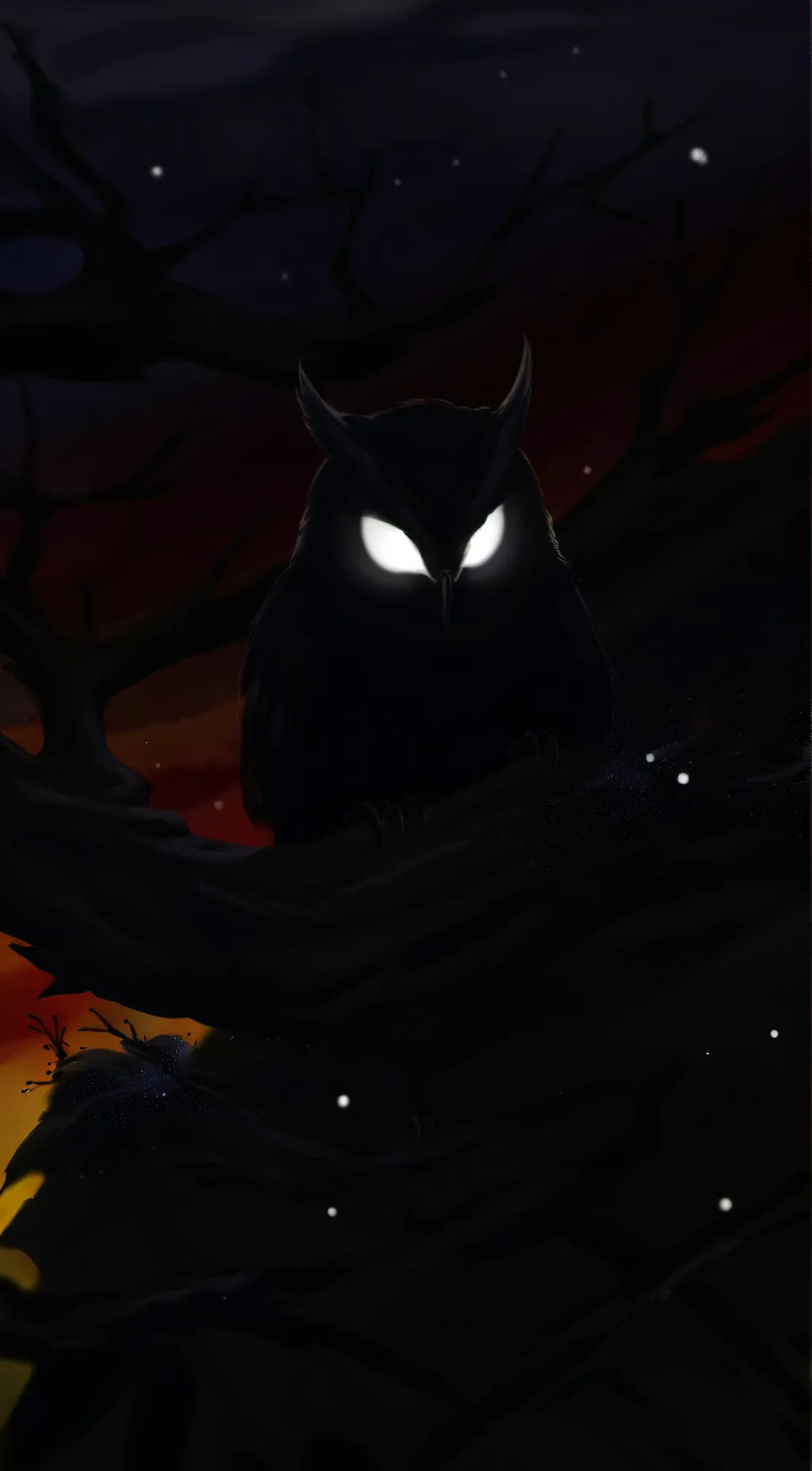 ai character: dark night background