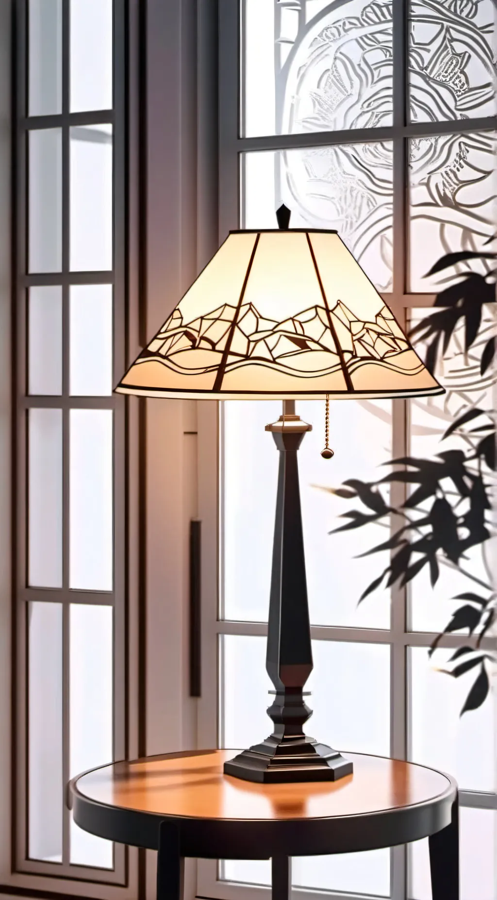 ai character: lamp background