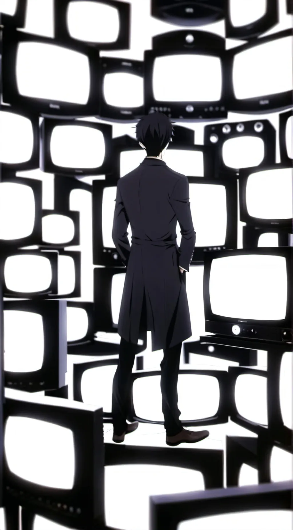 ai character: Large Tv Man background
