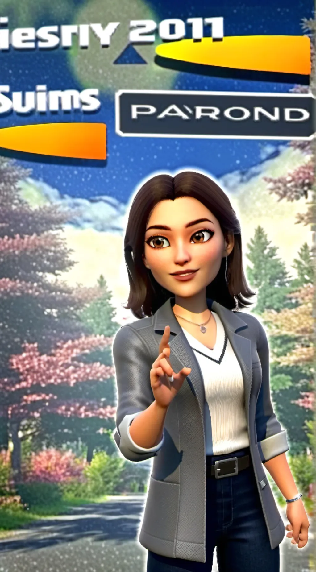 ai character: Weather girl background
