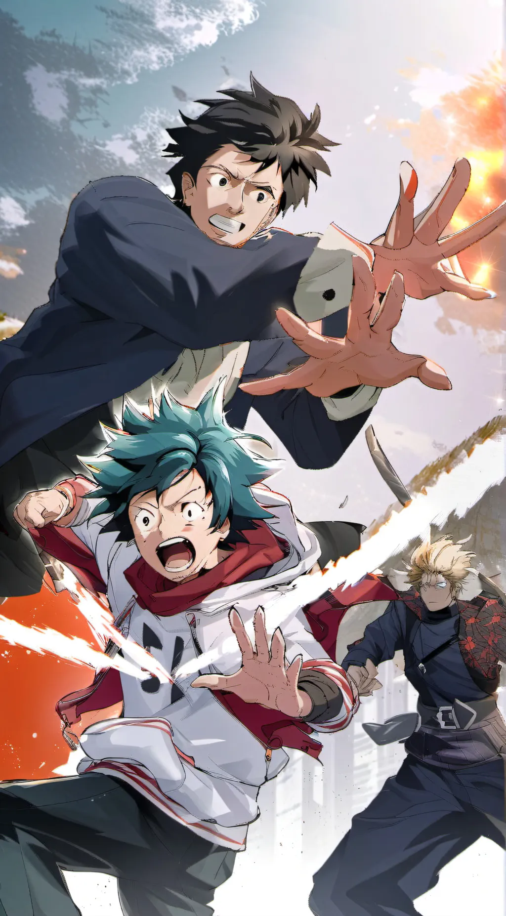 ai character: Mha last fight background