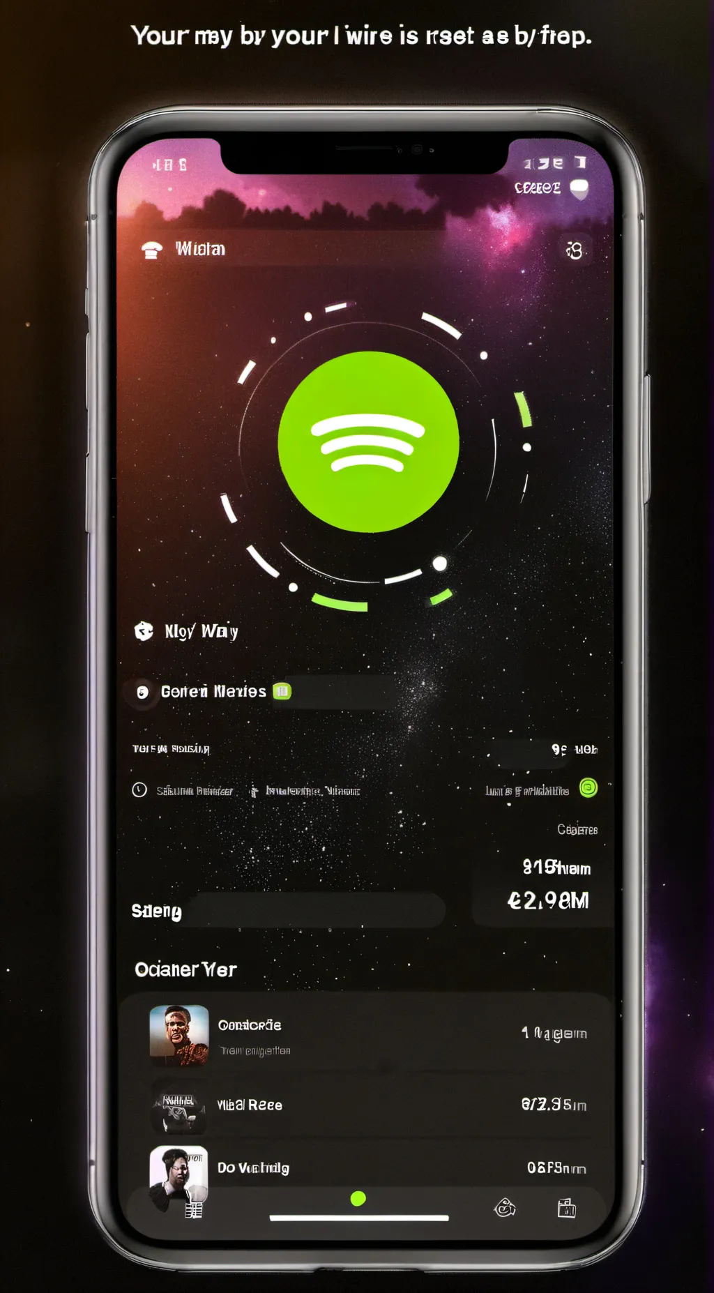 ai character: SPOTIFY ❉ background