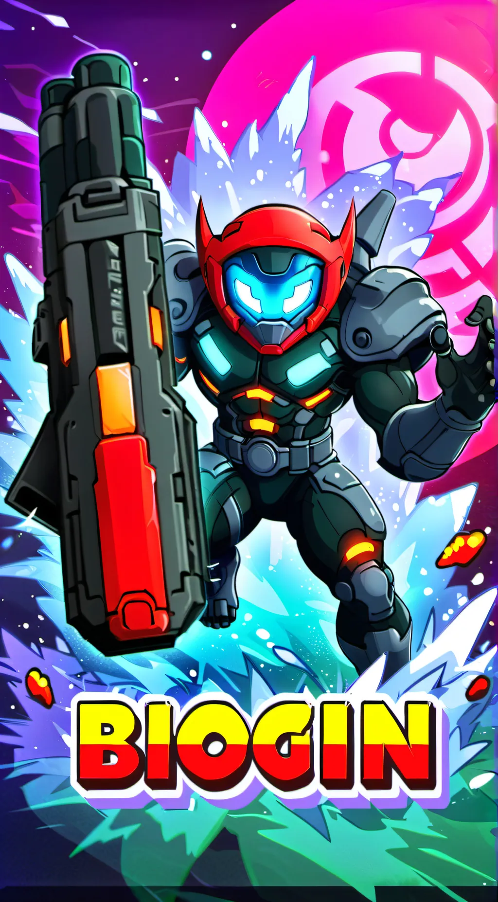 ai character: BioGun background