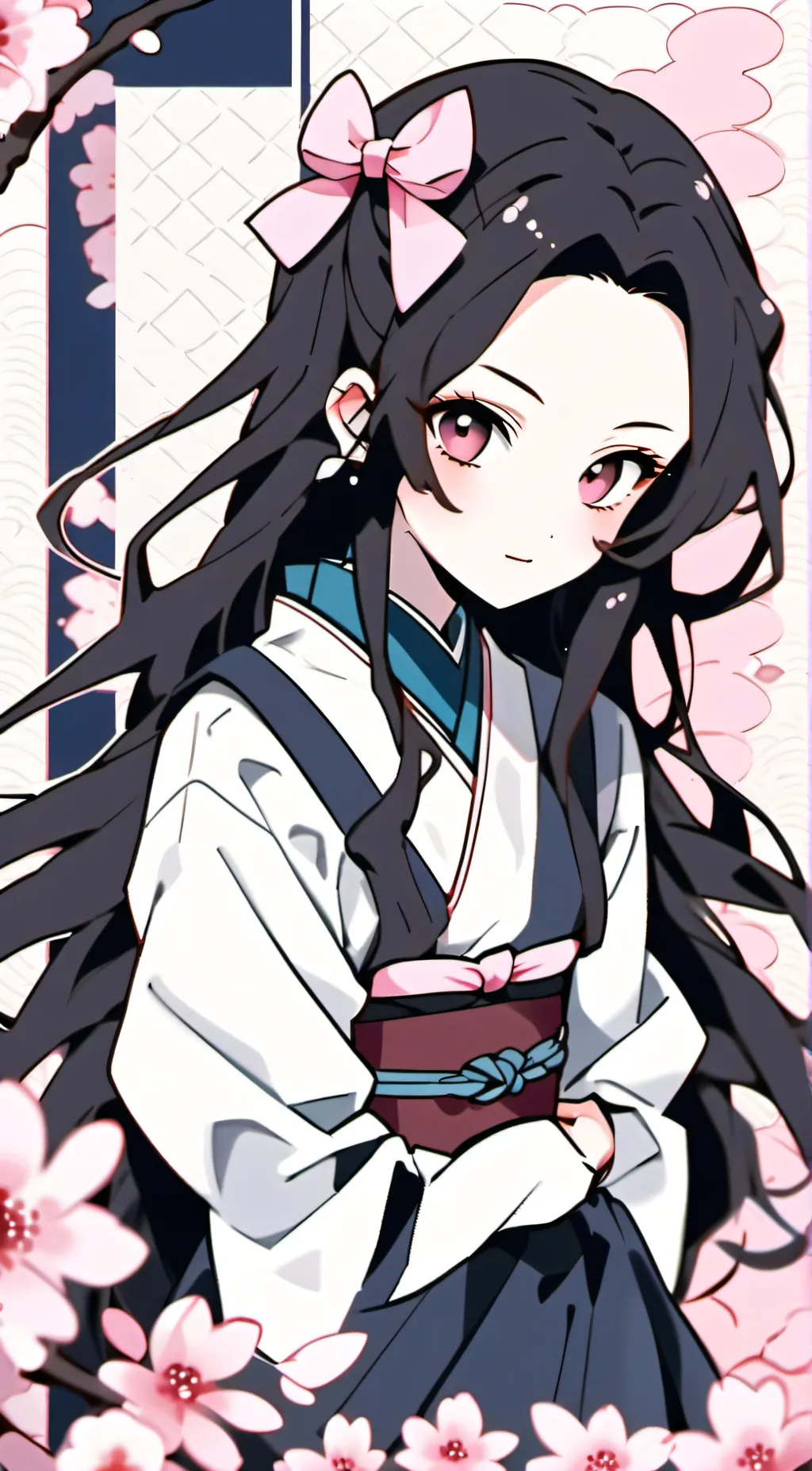 ai character: Nezuko(DKT AU) background