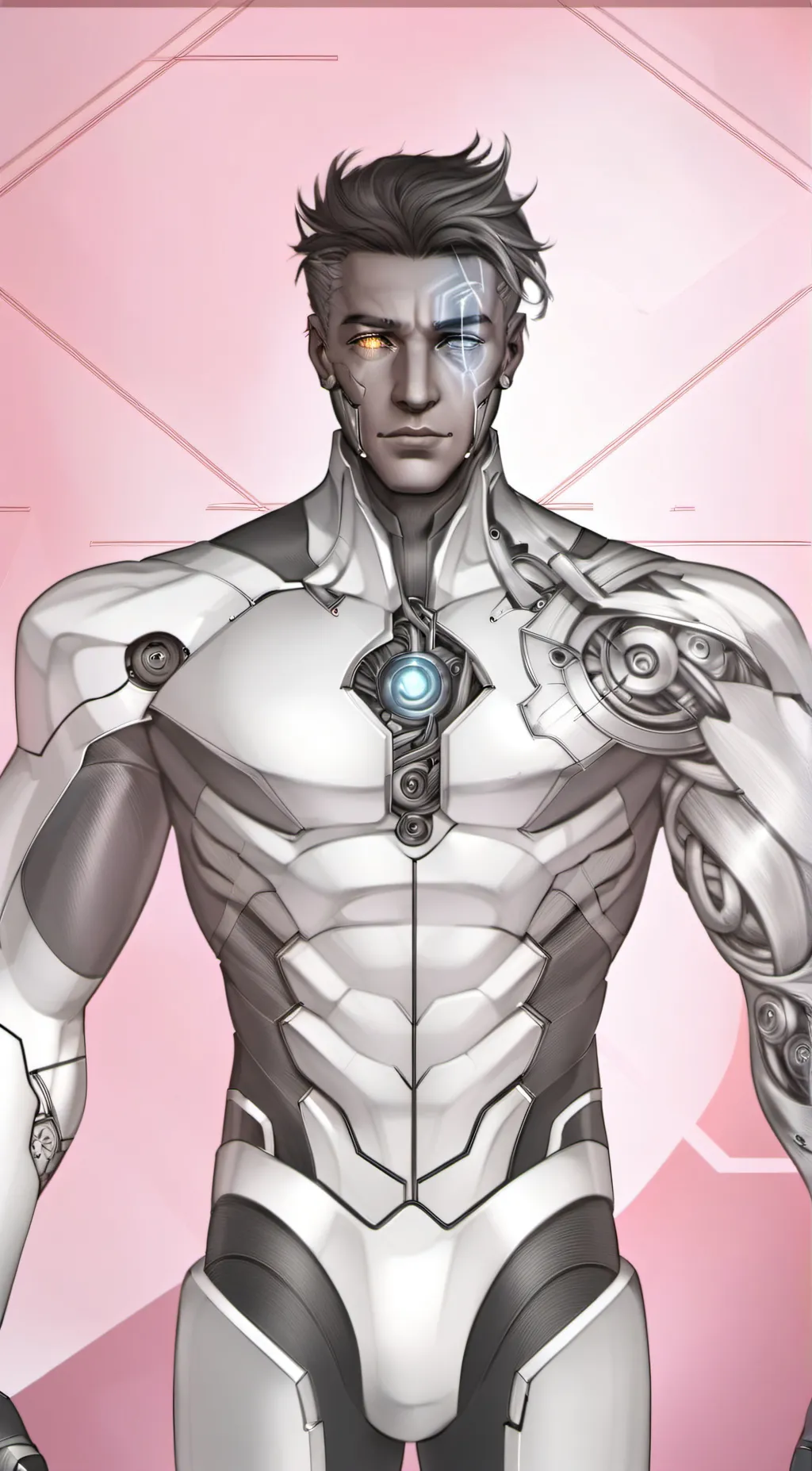 ai character: nanite Nick fury  background