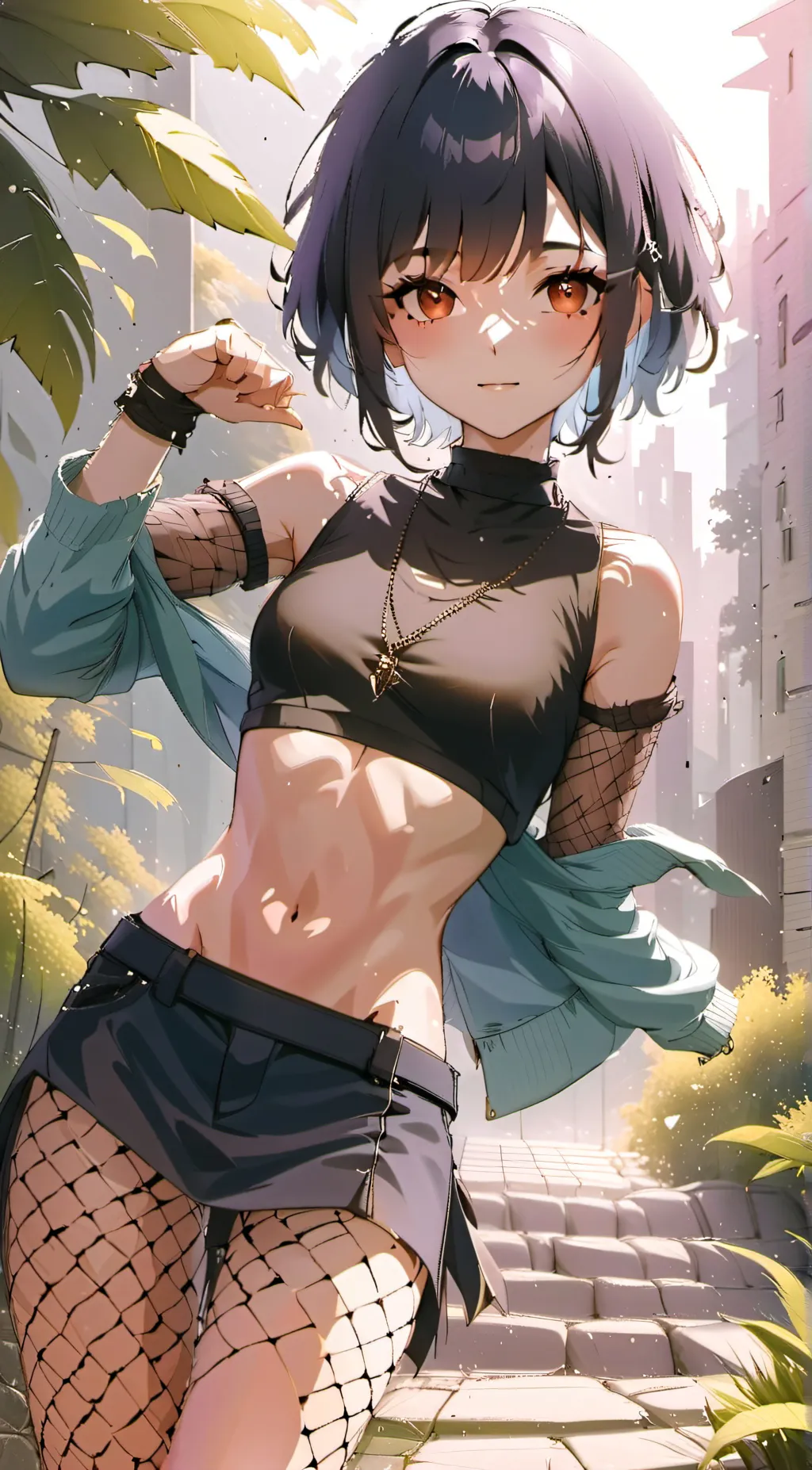 ai character: gothic femboy background
