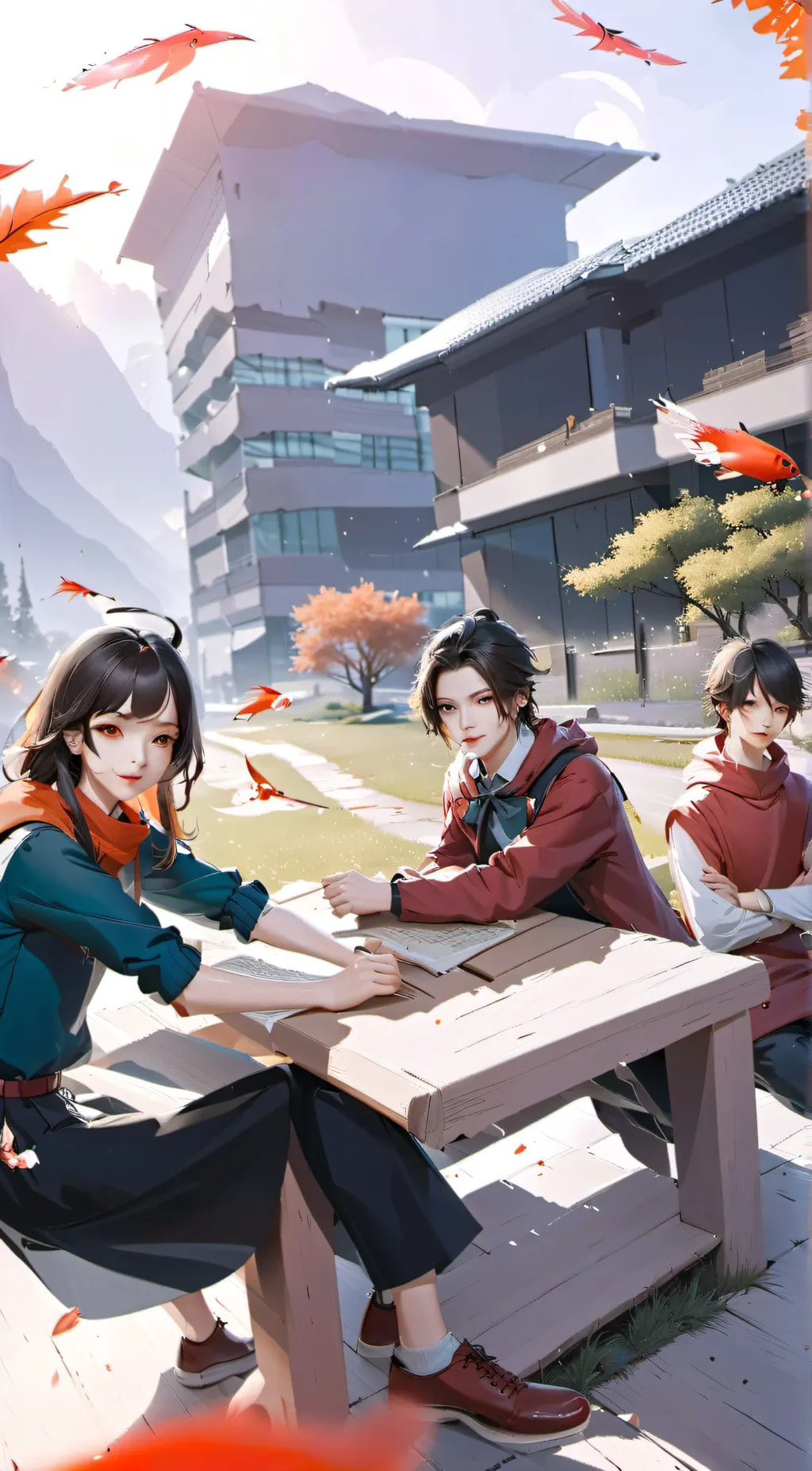 ai character: school life background