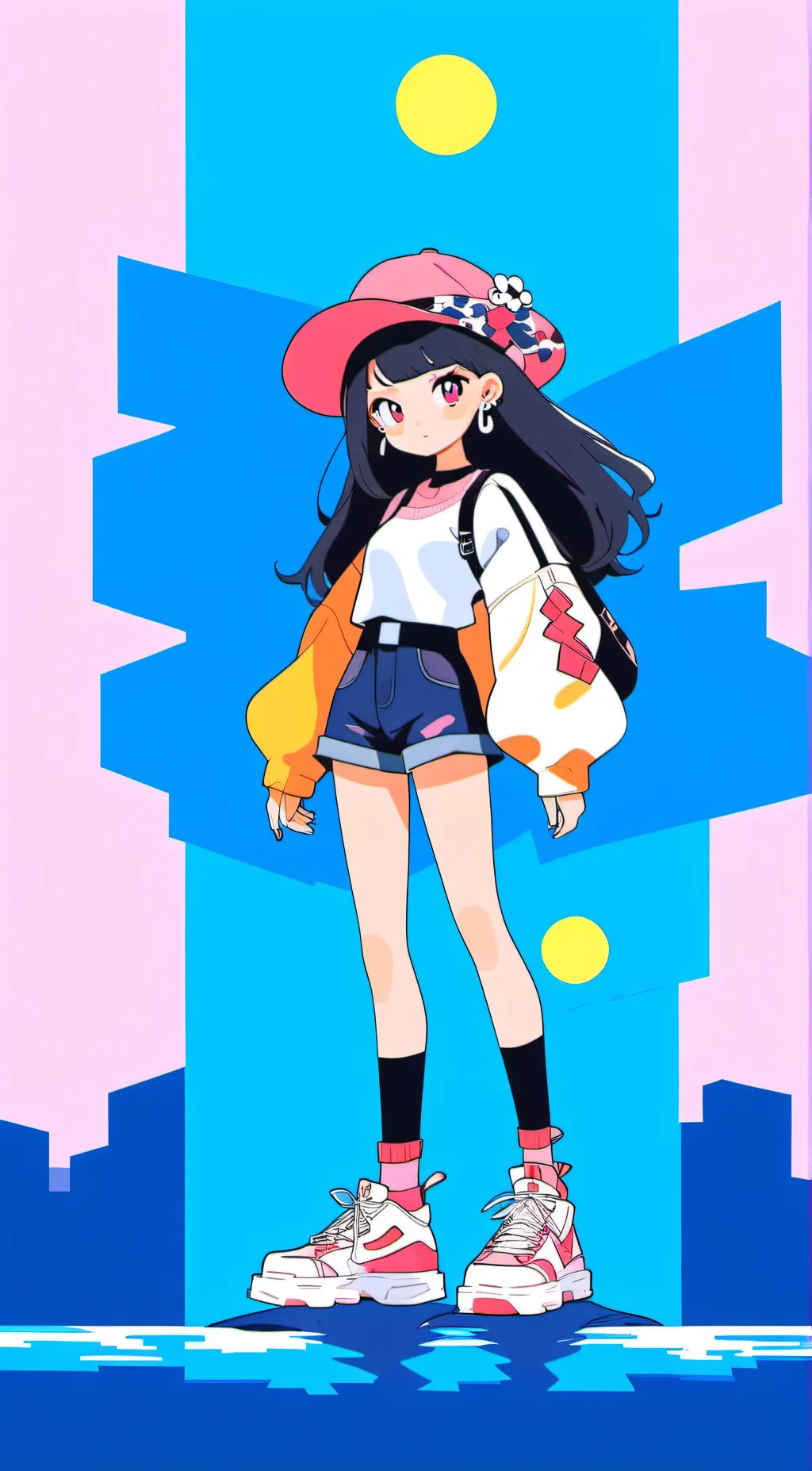 ai character: alterna Callie  background