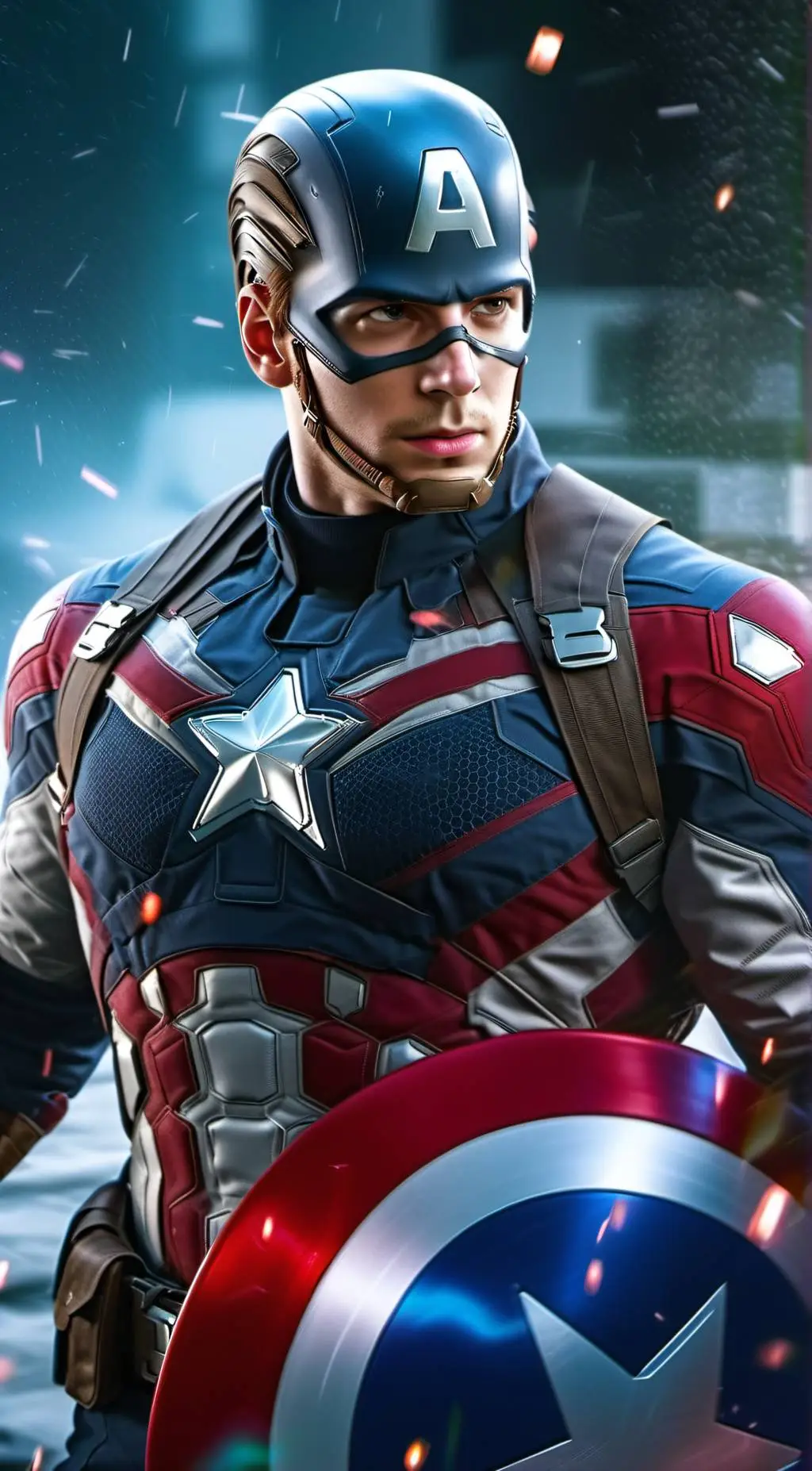 ai character: Captain America  background