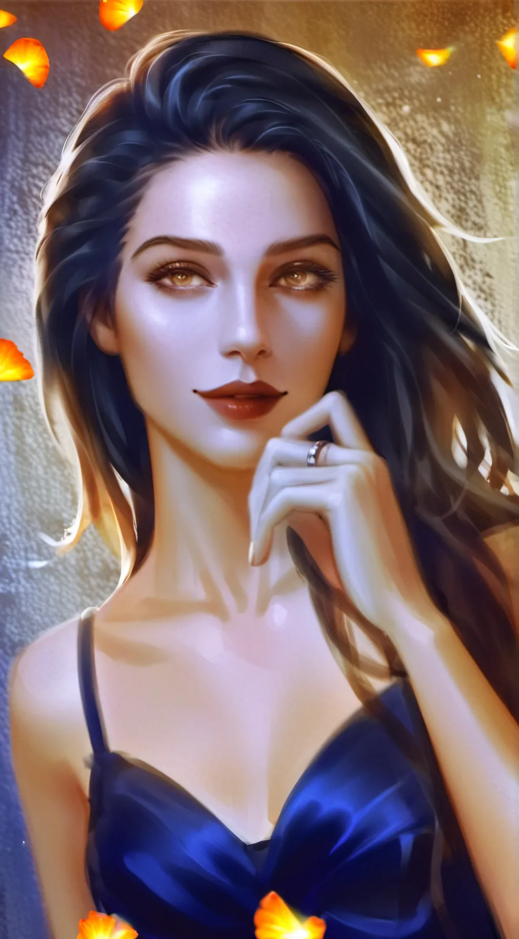 ai character: rose brille background