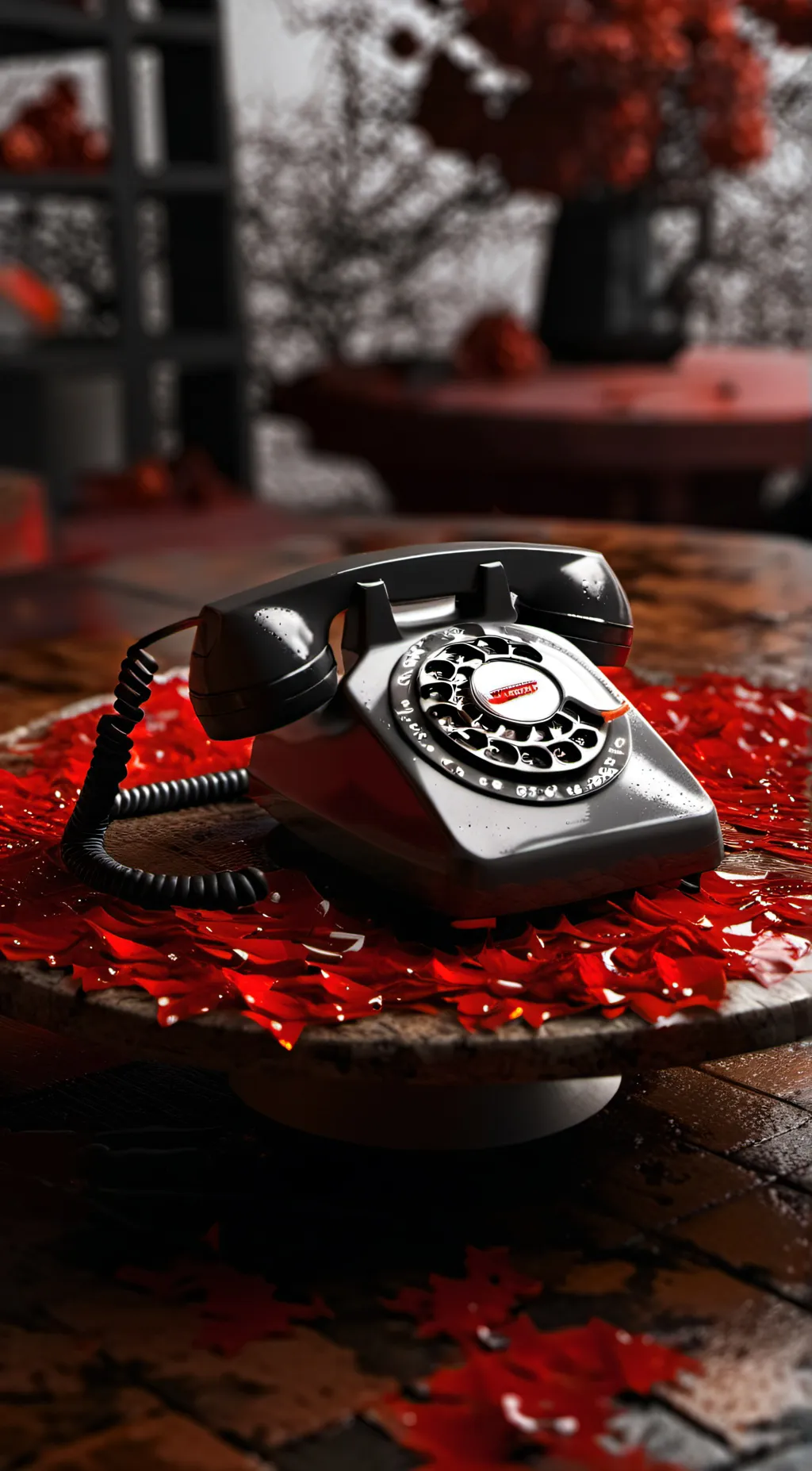 ai character: scam call phone background