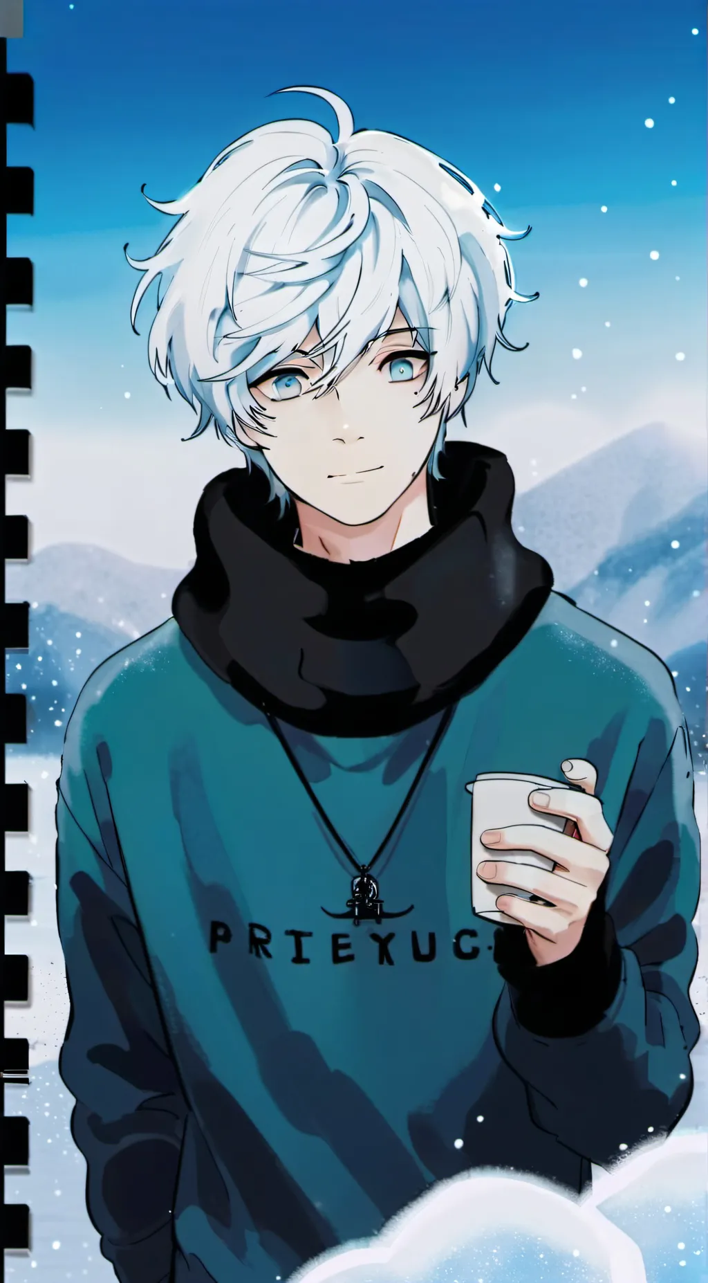 ai character: 💙human sans💙 background