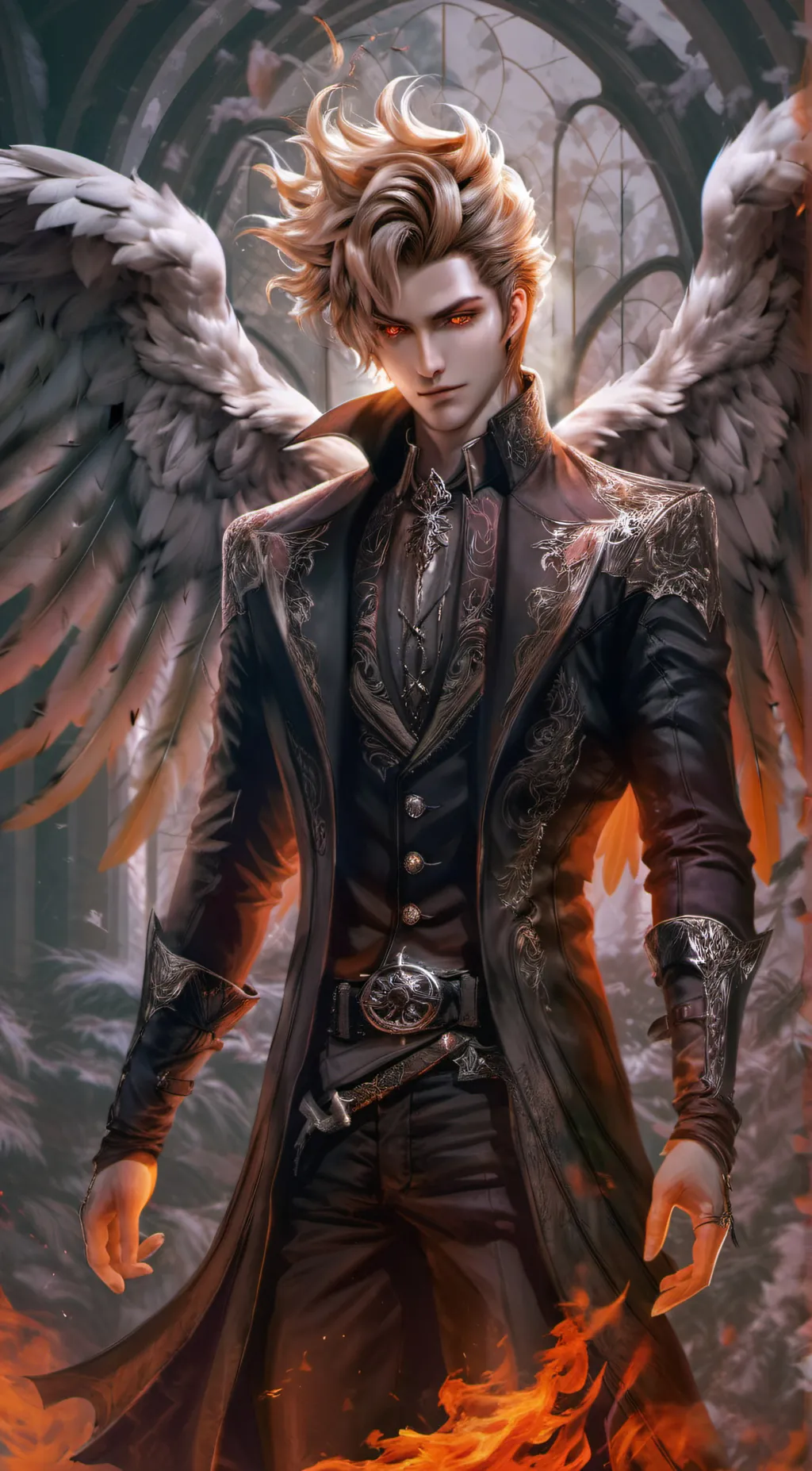 ai character: Lucifer  background