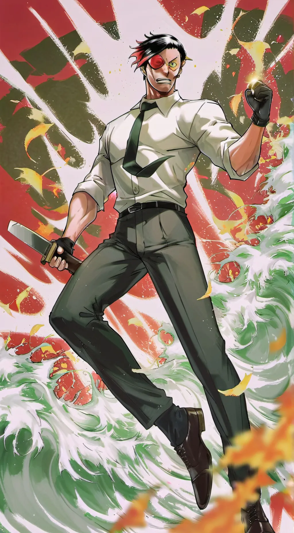 ai character: chainsaw man background