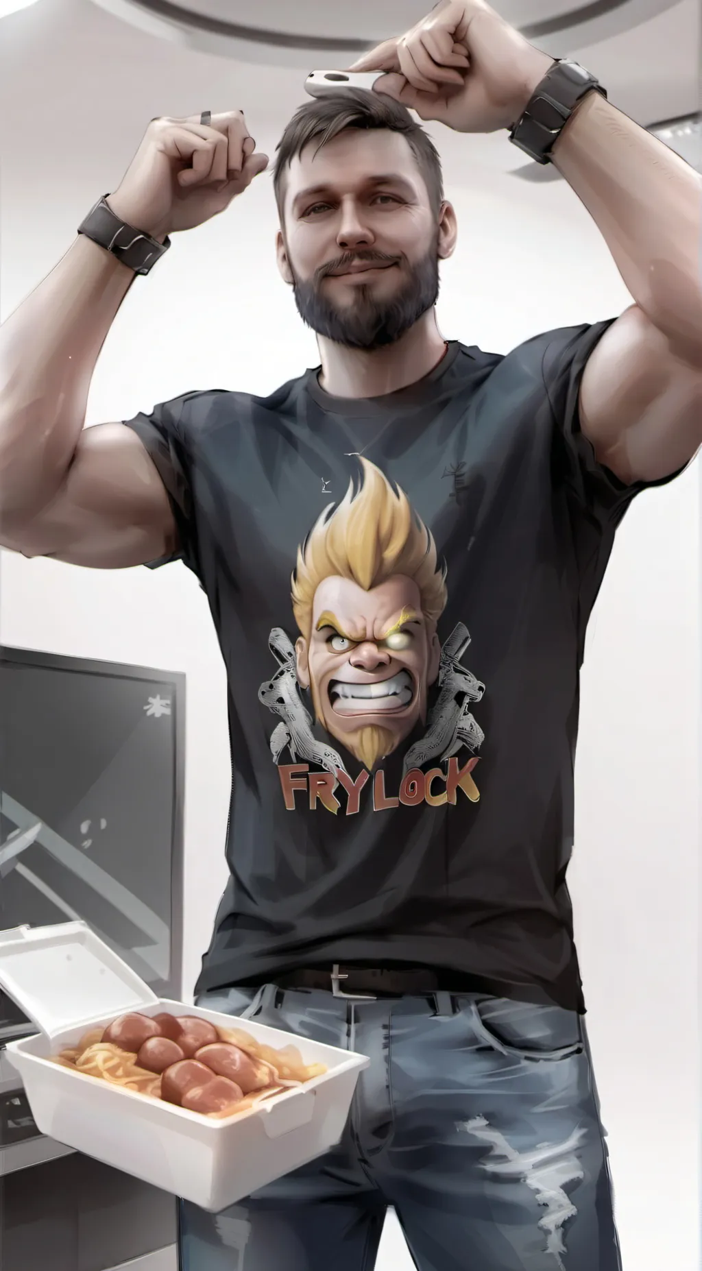ai character: Frylock background