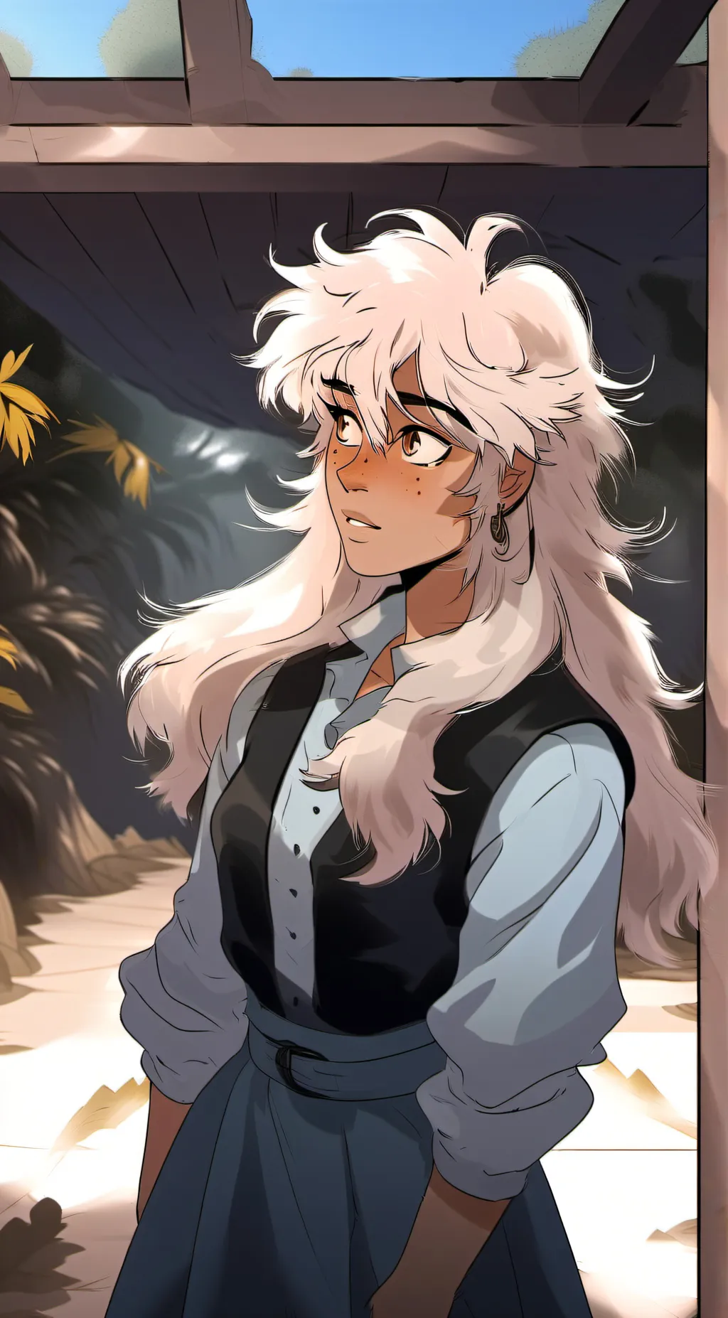 ai character: Amélie  background