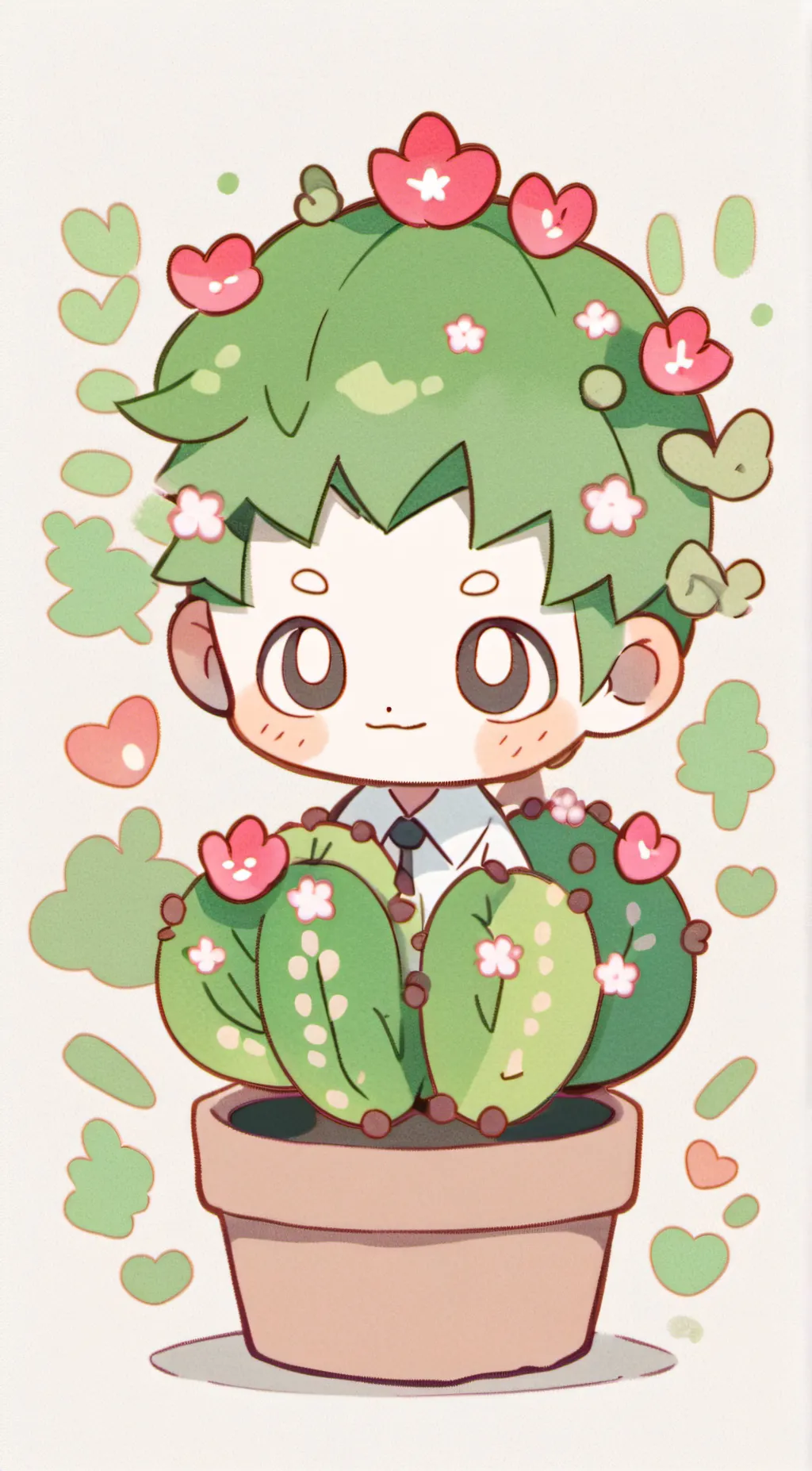 ai character: Cactus background