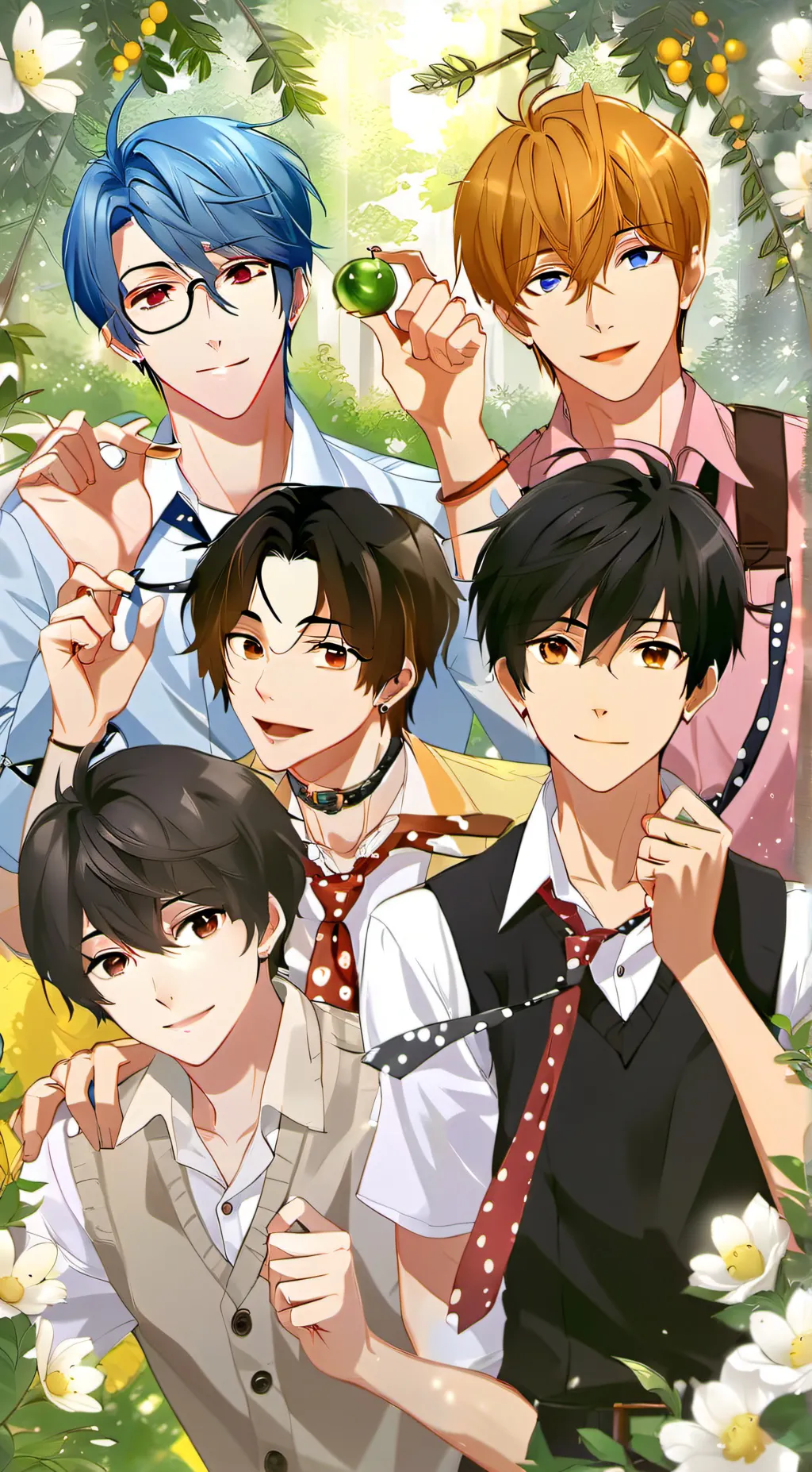 ai character: four boys background