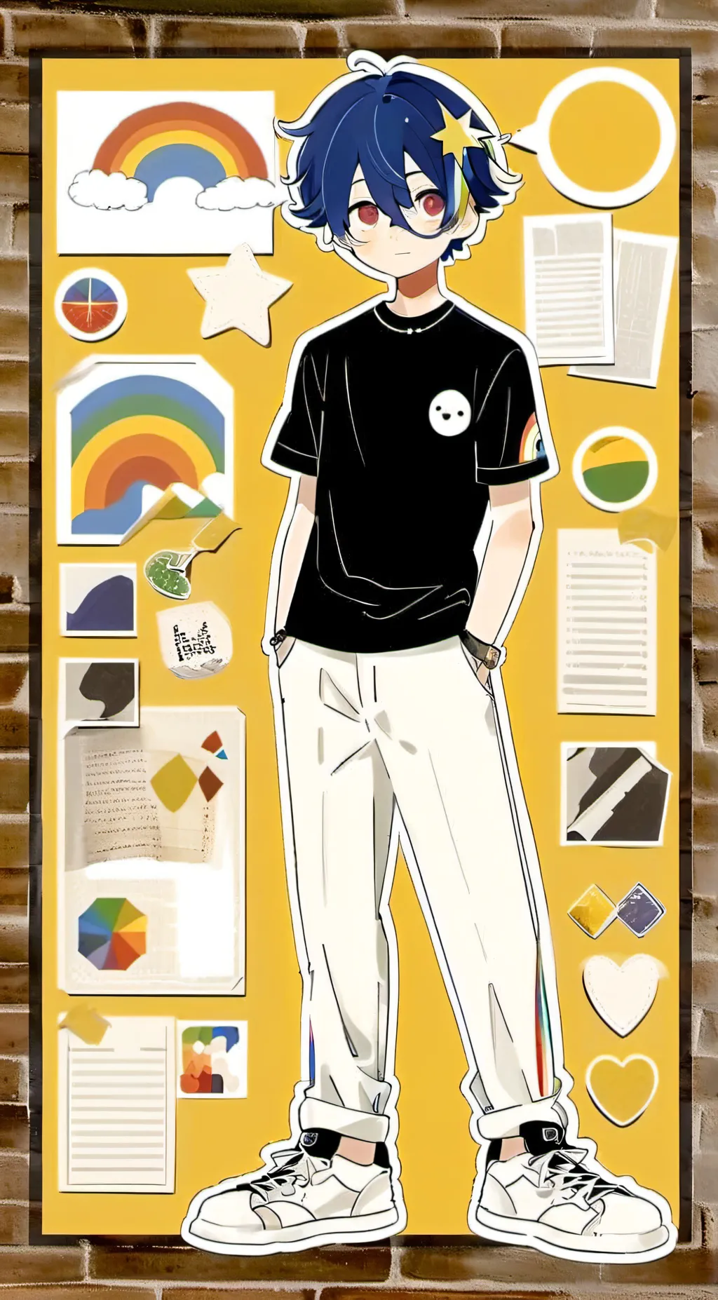 ai character: bed w/ wally background