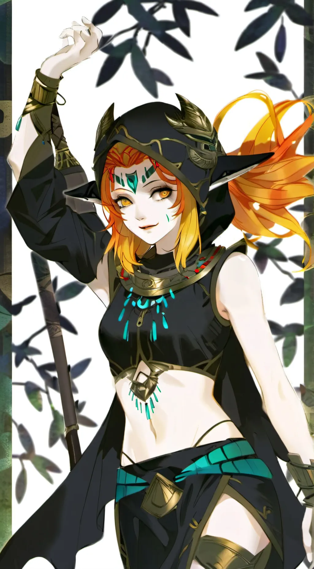 ai character: Midna (Human Form) background