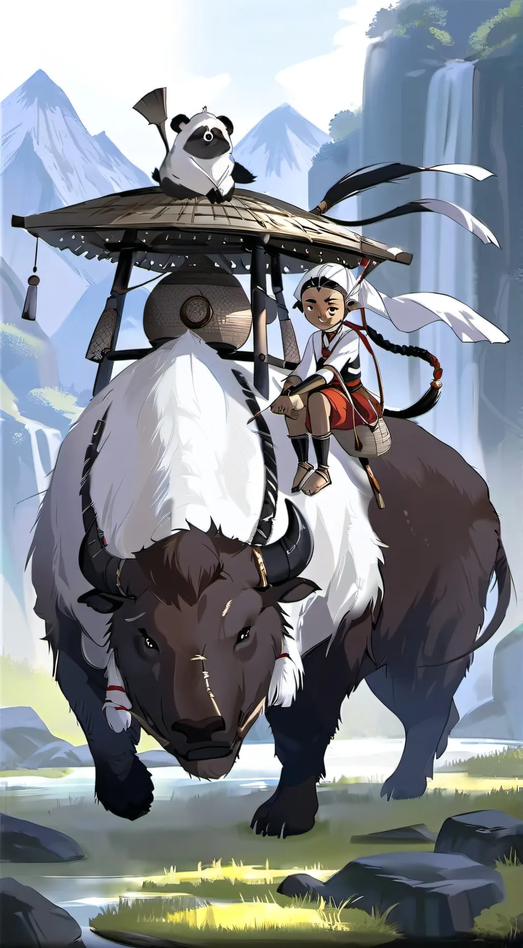 ai character: Appa and Momo background