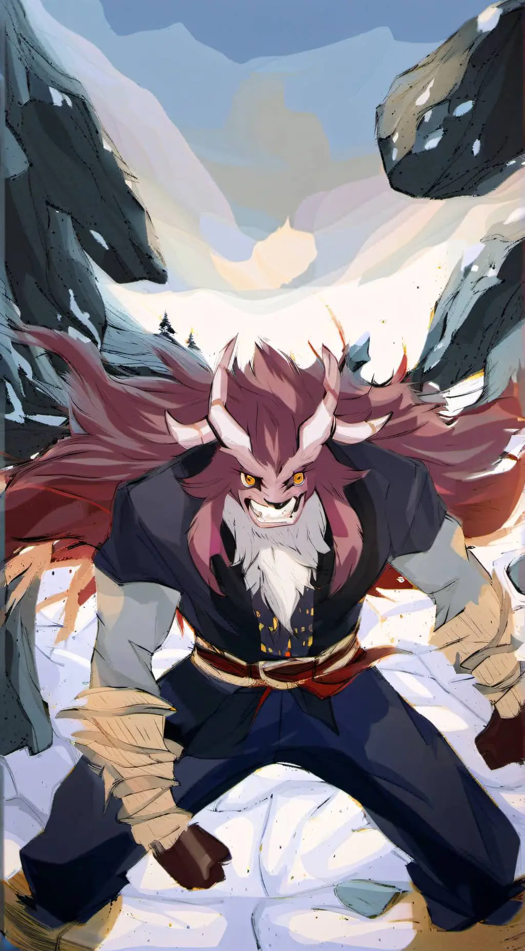 ai character: demon king👑 background