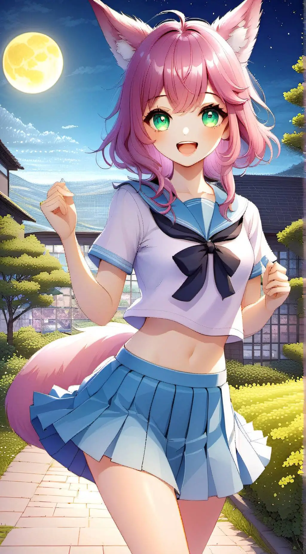 ai character: Sakura background